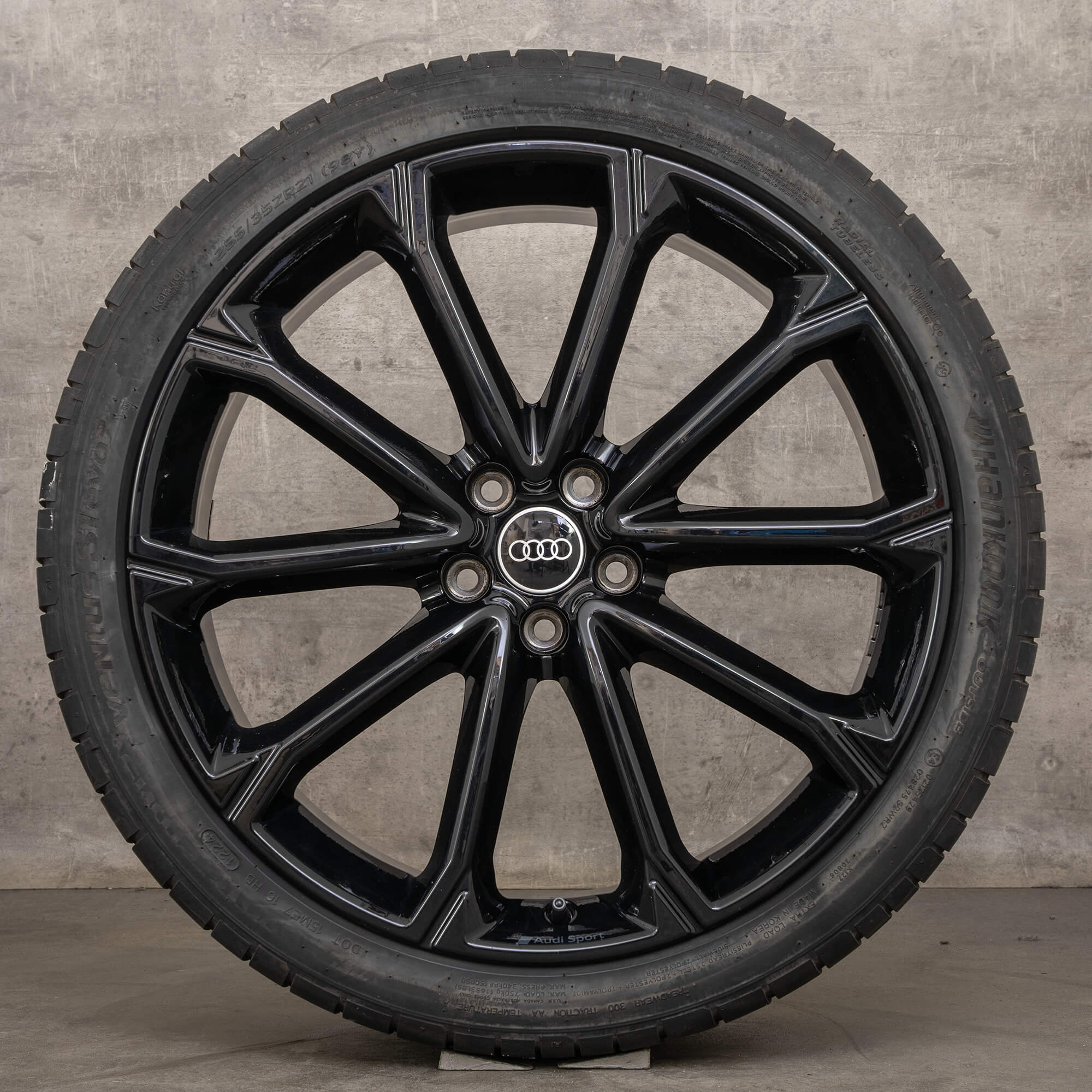 Originele Audi RSQ3 velgen 21 inch F3 zomerwielen 83A601025AG Polygon zomerbanden zwart