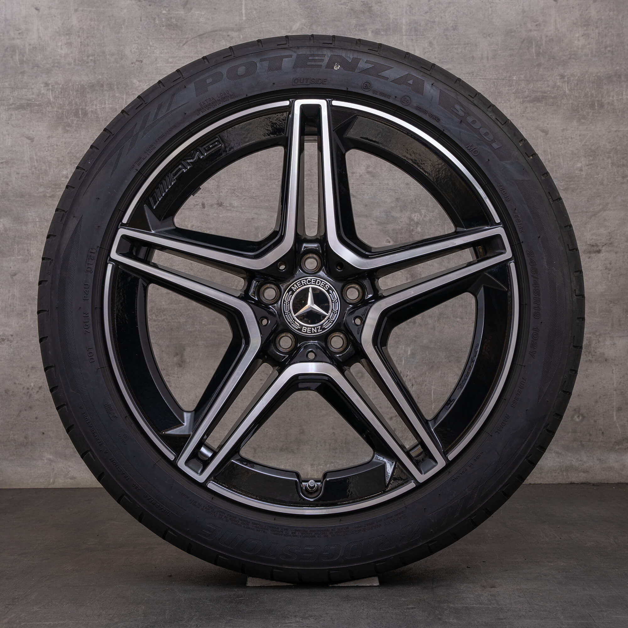 Orijinal Mercedes Benz E-Serisi kış jant lastik 19 inç X213 Allterrain jantlar A2534015300 siyah parlak tornalı