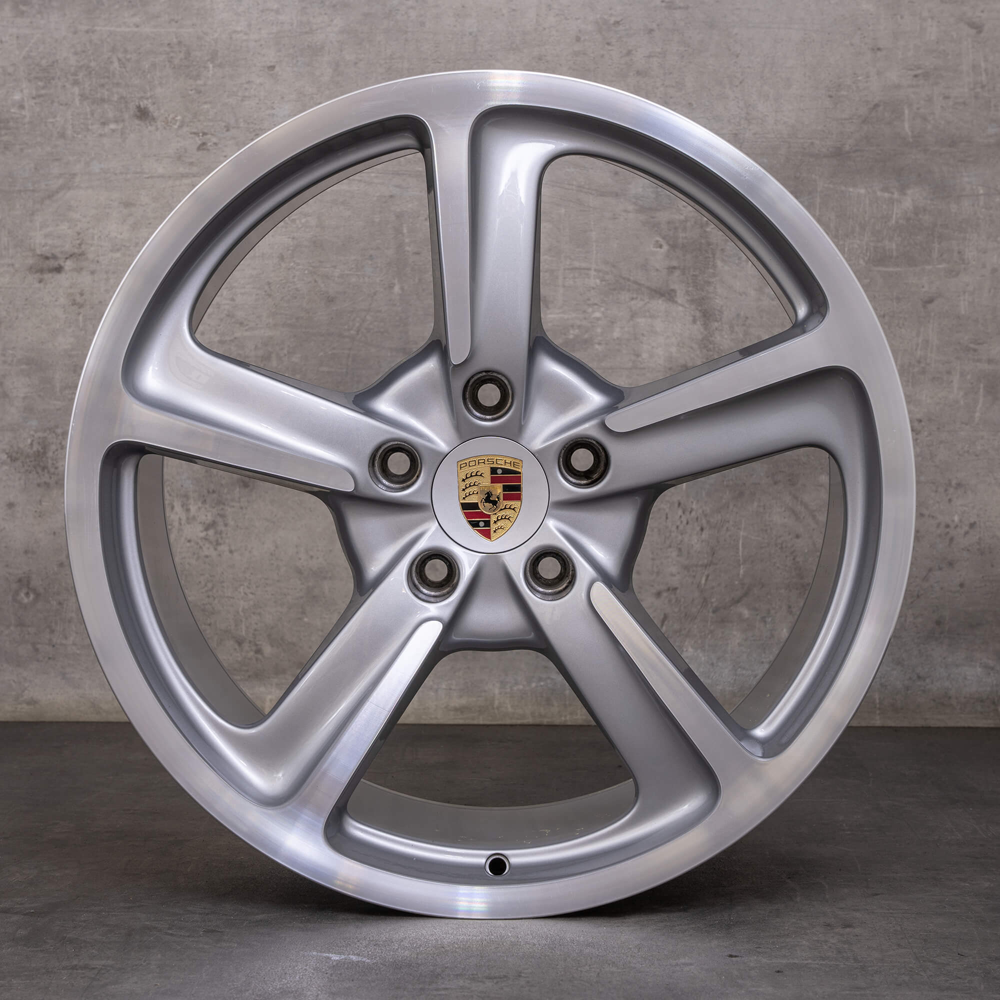 Original Porsche 911 Felgen 20 Zoll 991 C2 99136216240 99136216740 GT-silber glanzgedreht
