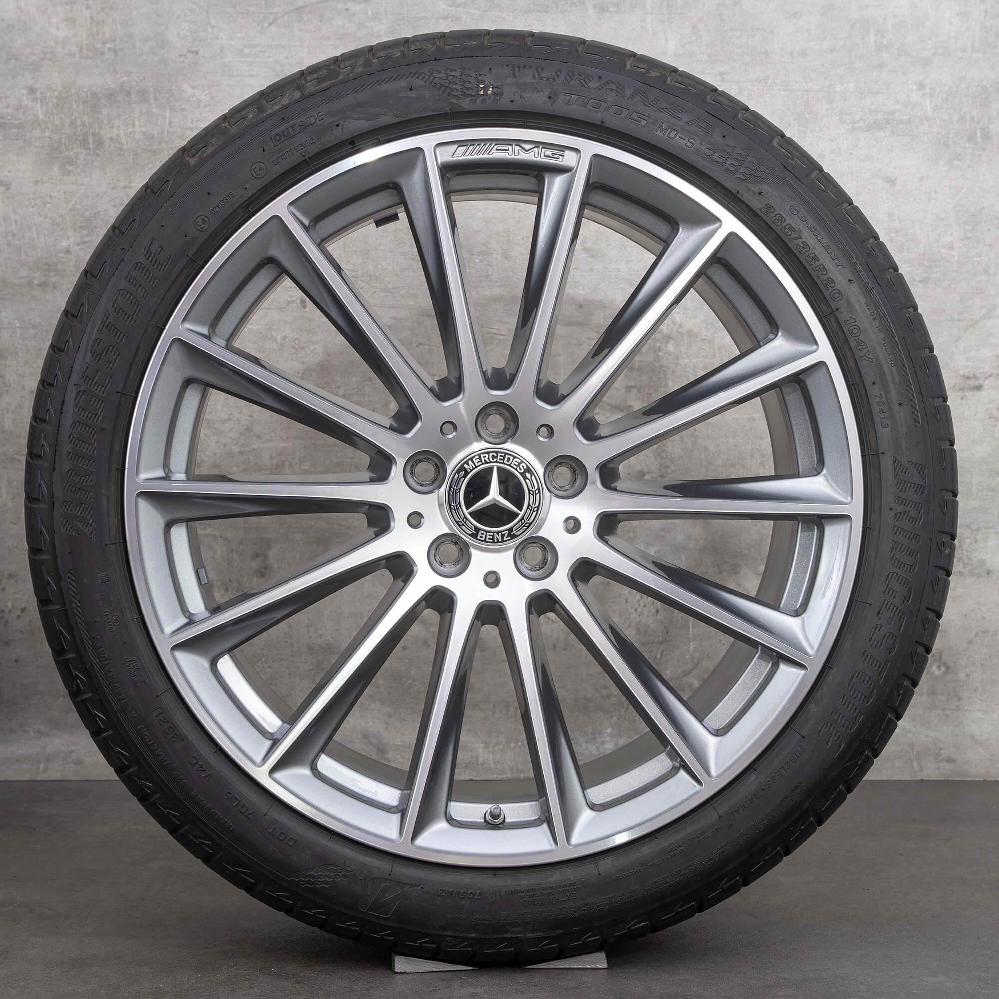 Original Mercedes Benz S-Klasse AMG Felgen 20 Zoll W223 V223 Sommerreifen A2234011500 himalaya grau glanzgedreht NEU