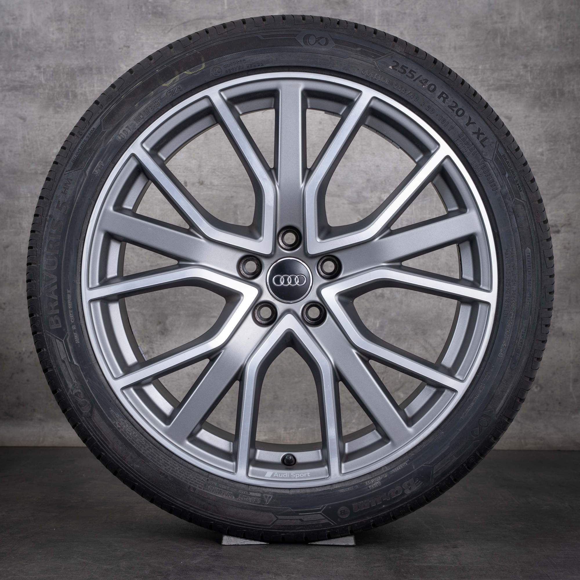Cerchi originali Audi A6 S6 da 20 pollici 4K C8 per cerchi estivi 4K0601025AB titanio opaco lucidato frontalmente