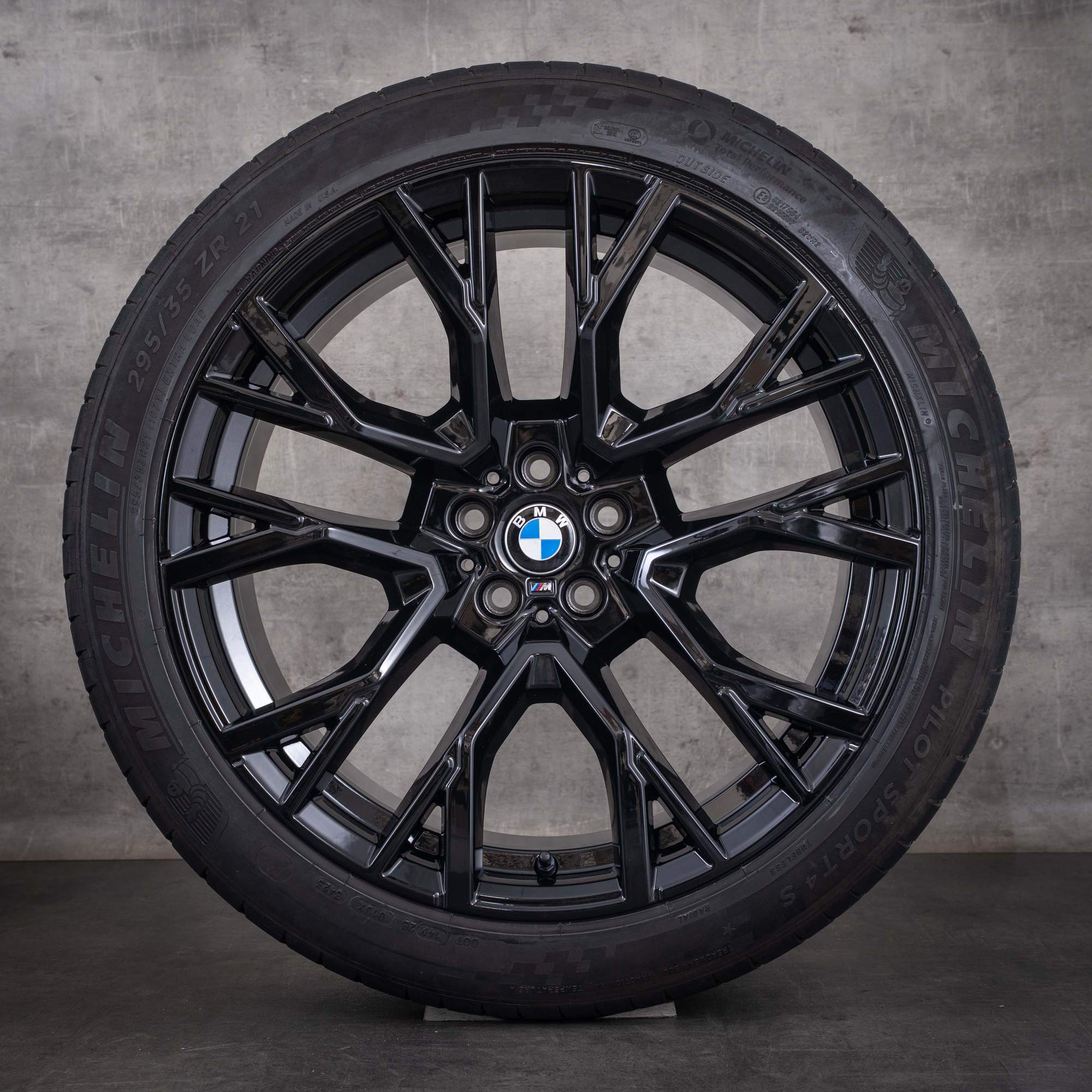 Original BMW X5M X6M Felgen 21 22 Zoll F95 F96 Sommerräder Styling 809 M 8090796 8090717 jet black
