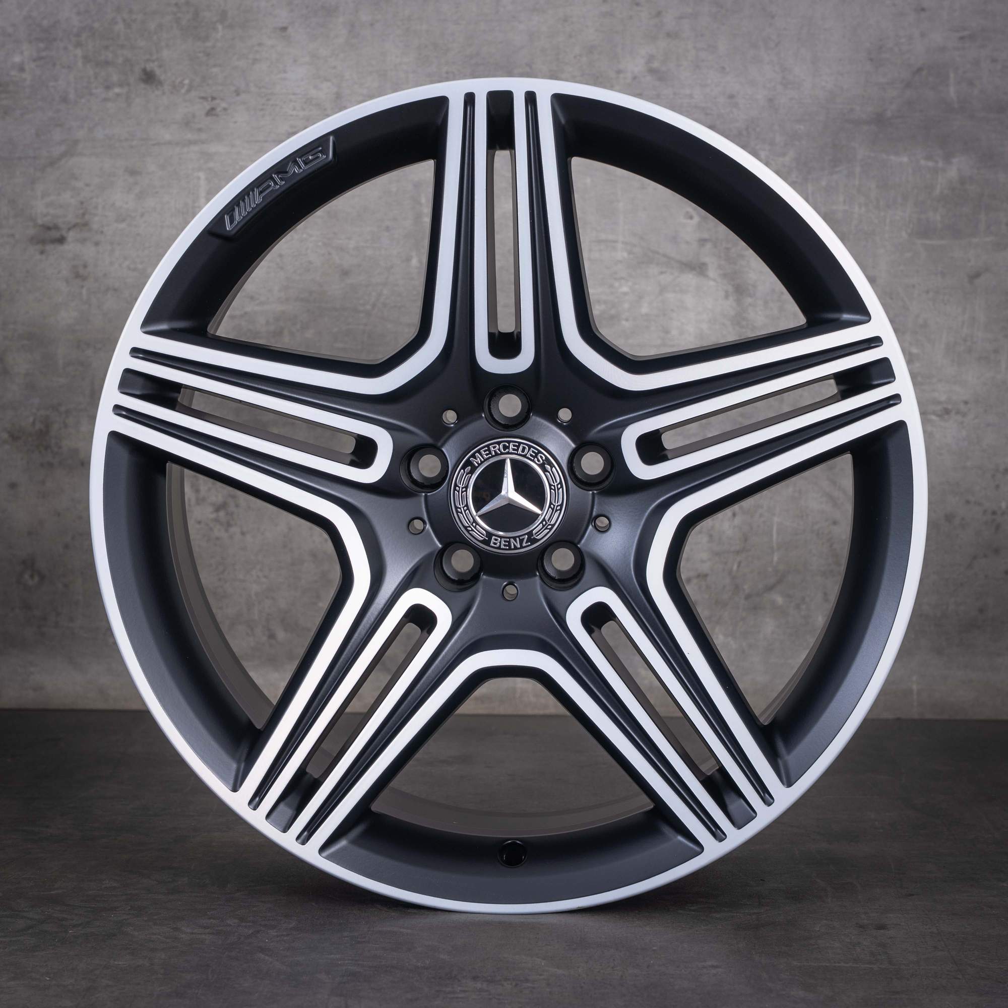 Jante originale Mercedes-Benz SL 63 & 65 AMG de 19 inci R231 W231 A2314010000 A2314011902 negru mat față diamantată NOI