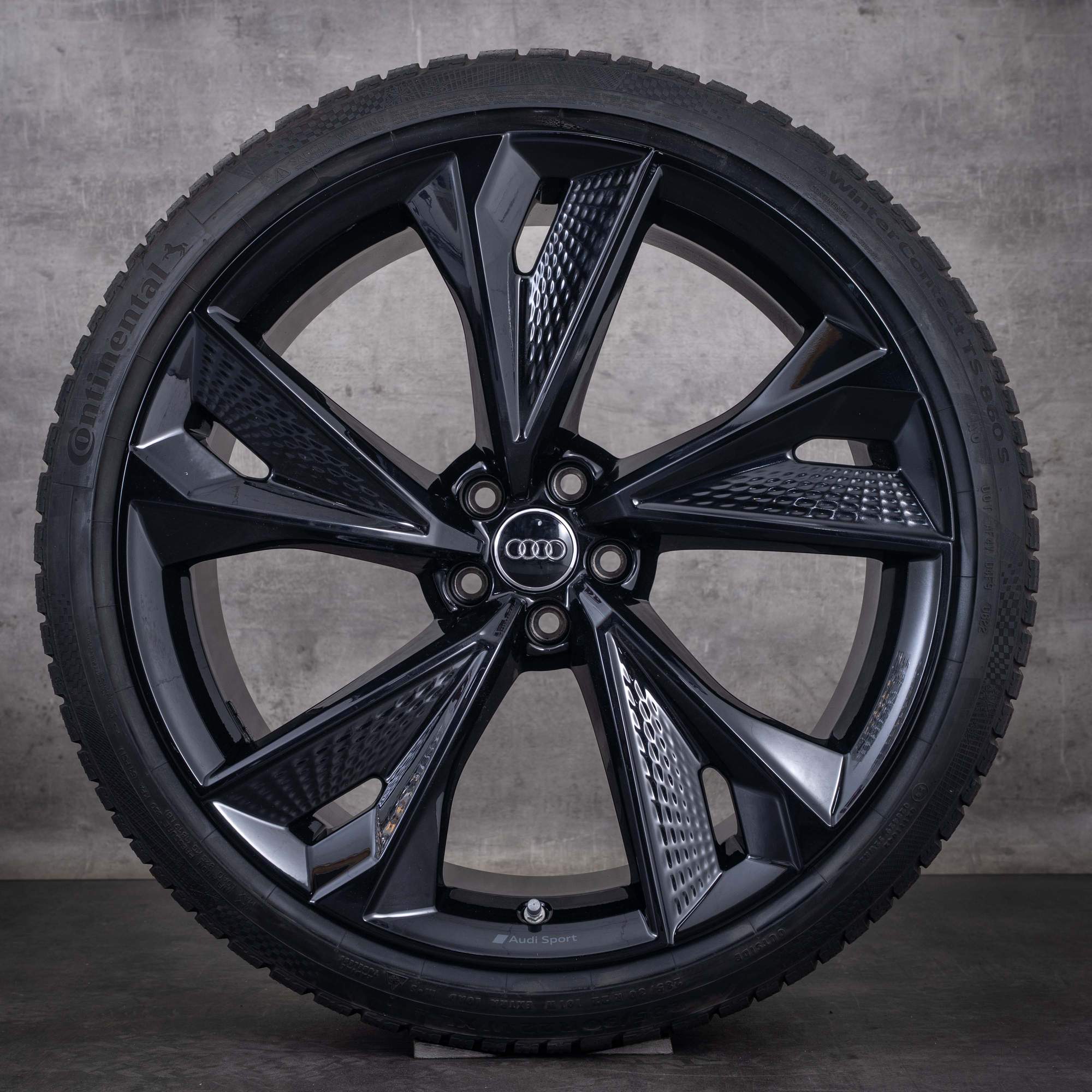 Originale Audi RS6 RS7 vinterhjul 22 tommer 4K C8-felger 4K0601025BC svart glans