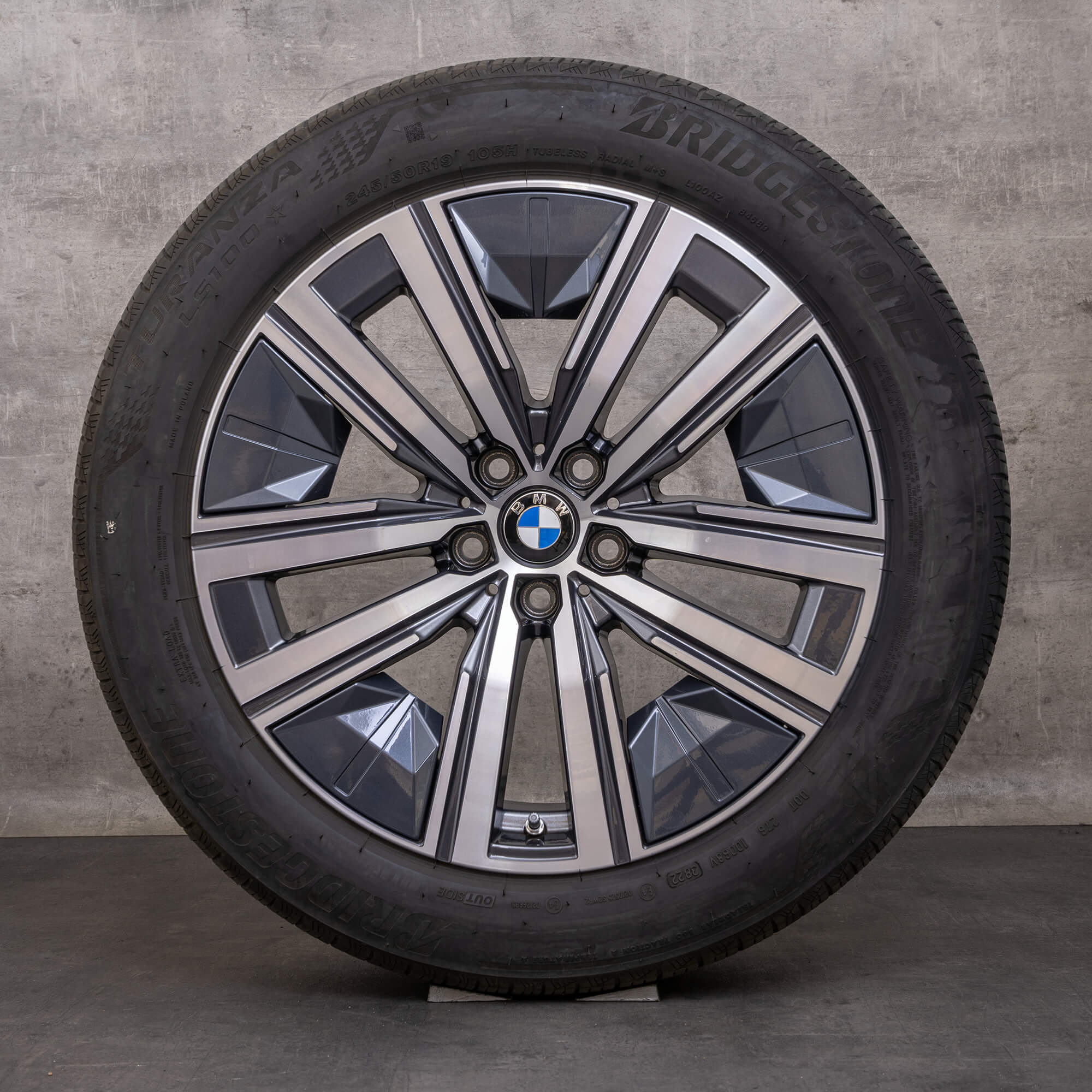 Original BMW 7er i7 Felgen 19 Zoll G70 Winterräder Styling 904 5A19DE3 schwarz glanzgedreht
