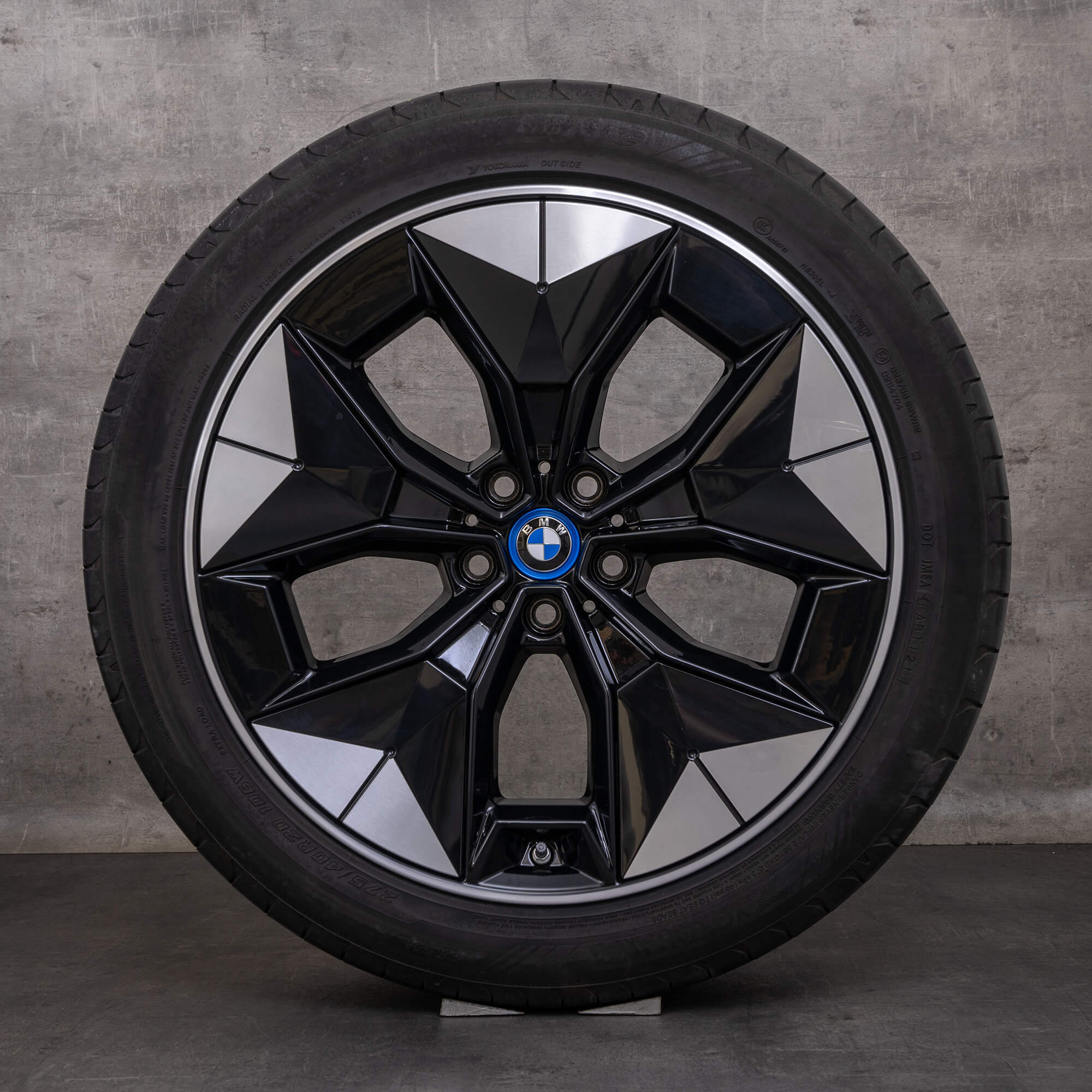Jante originale BMW iX3 20 inch G08 Anvelope de vară 6894844 6894845 styling 843 jet black Lucios