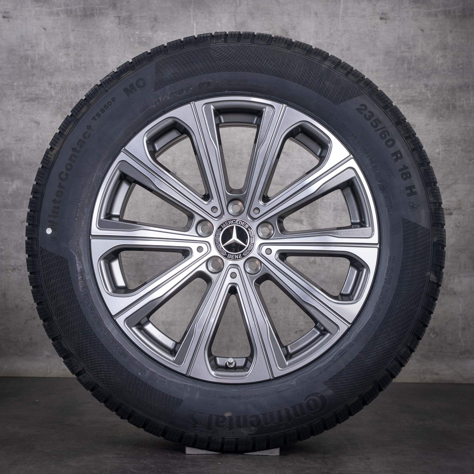 OEM Mercedes-Benz GLC 18inch winter wheels X254 rims A2544014500 Himalaya Gray diamond cut NEW