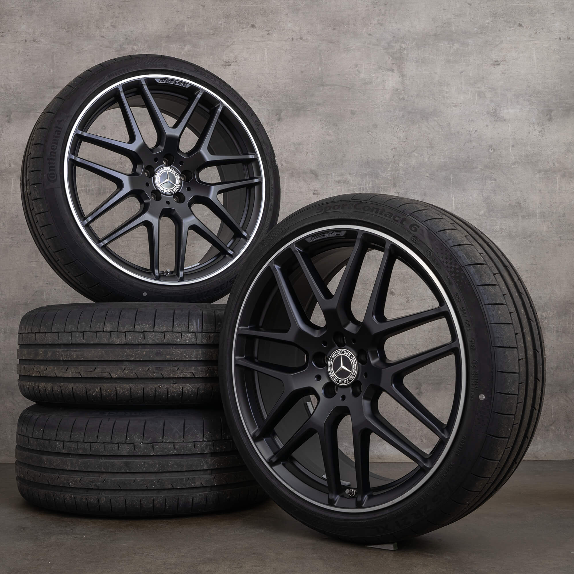 Oryginał Mercedes Benz GLA GLB AMG 35 45 felgi 21 cali H247 X247 koła letnie A2474012300 czarny satyna Polerowane