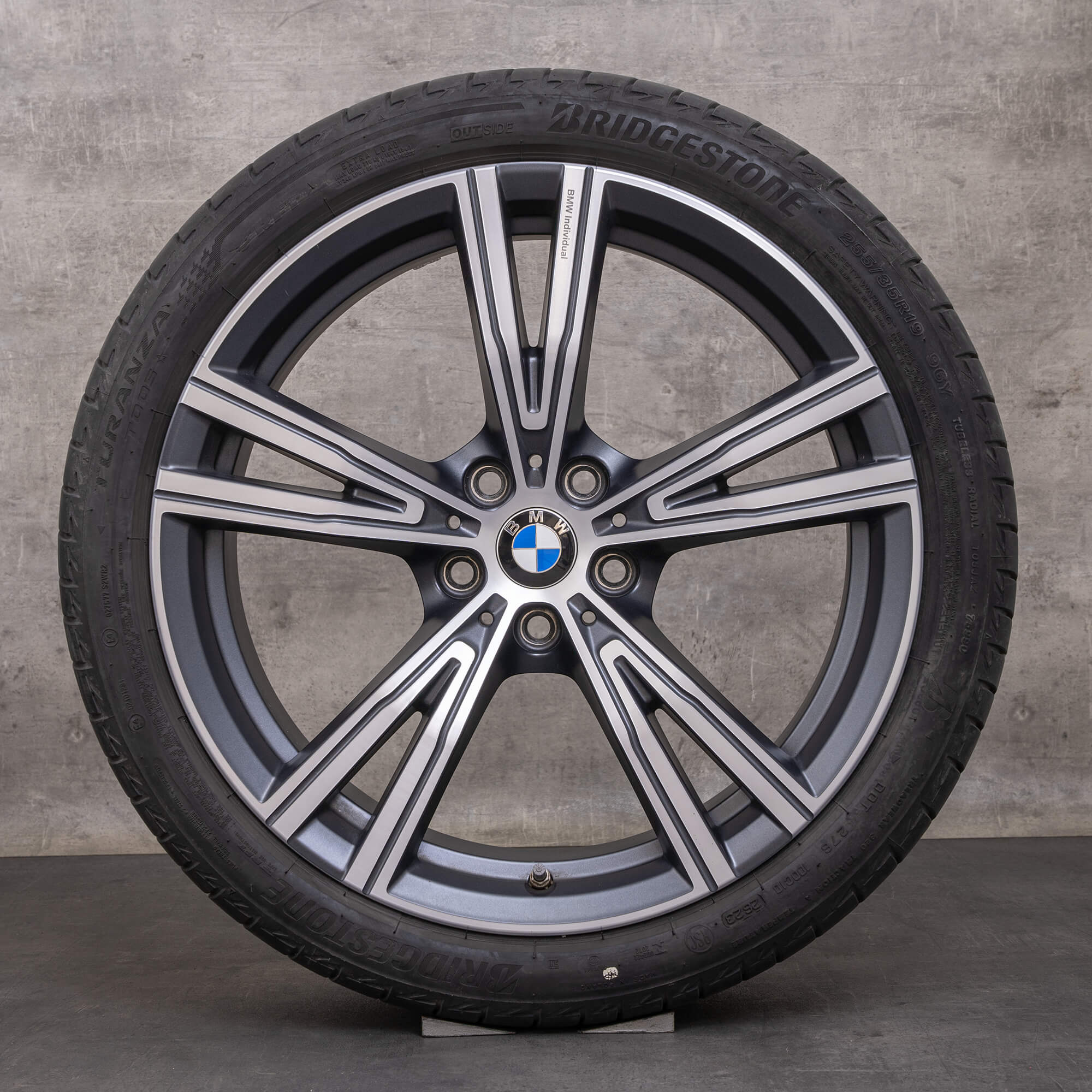 Jantes d'origine BMW Série 2 3 4 19 pouces G20 G21 G22 G23 G42 Coupe d'été Styling 793i 8089896 8089897 ferric grey brillant