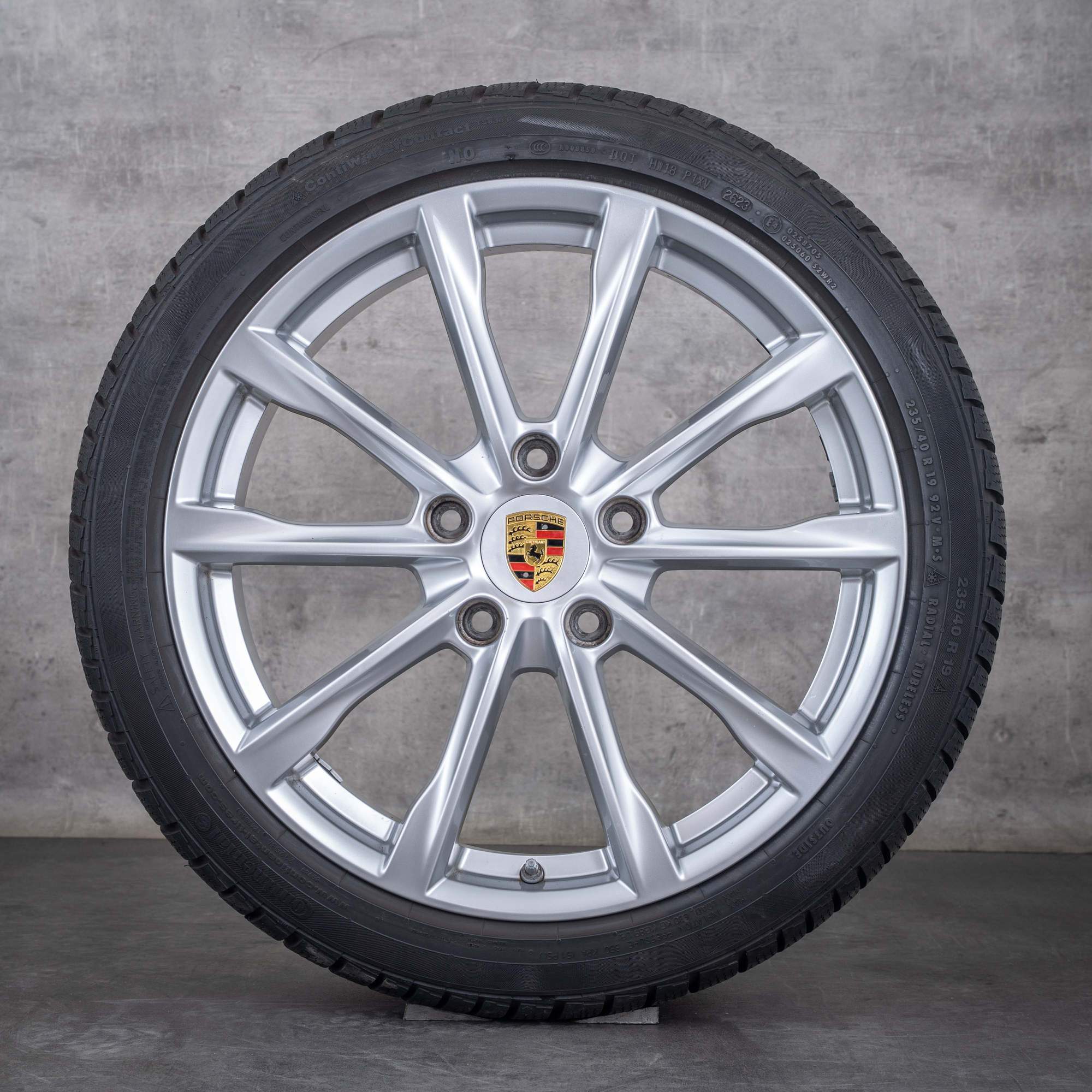 Original Porsche Boxster Cayman Winterräder 19 Zoll 982 S GTS T Felgen 982601025 982601025A silber glanz