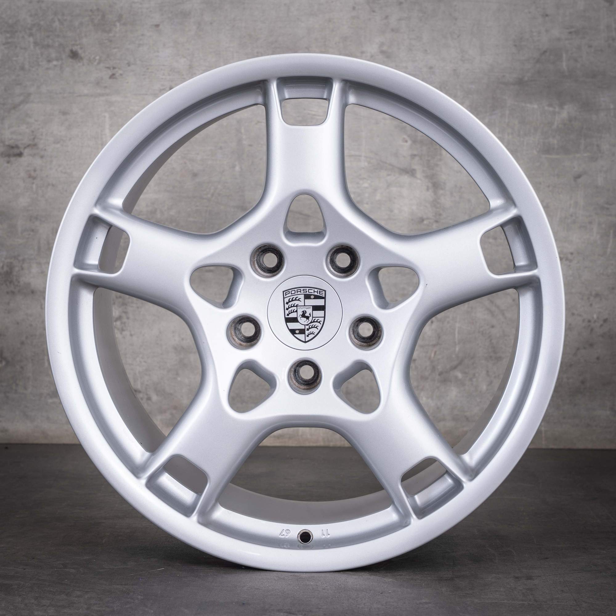 Original Porsche 997 Felgen 19 Zoll Lobster 99736215600 99736216201 silber glanz