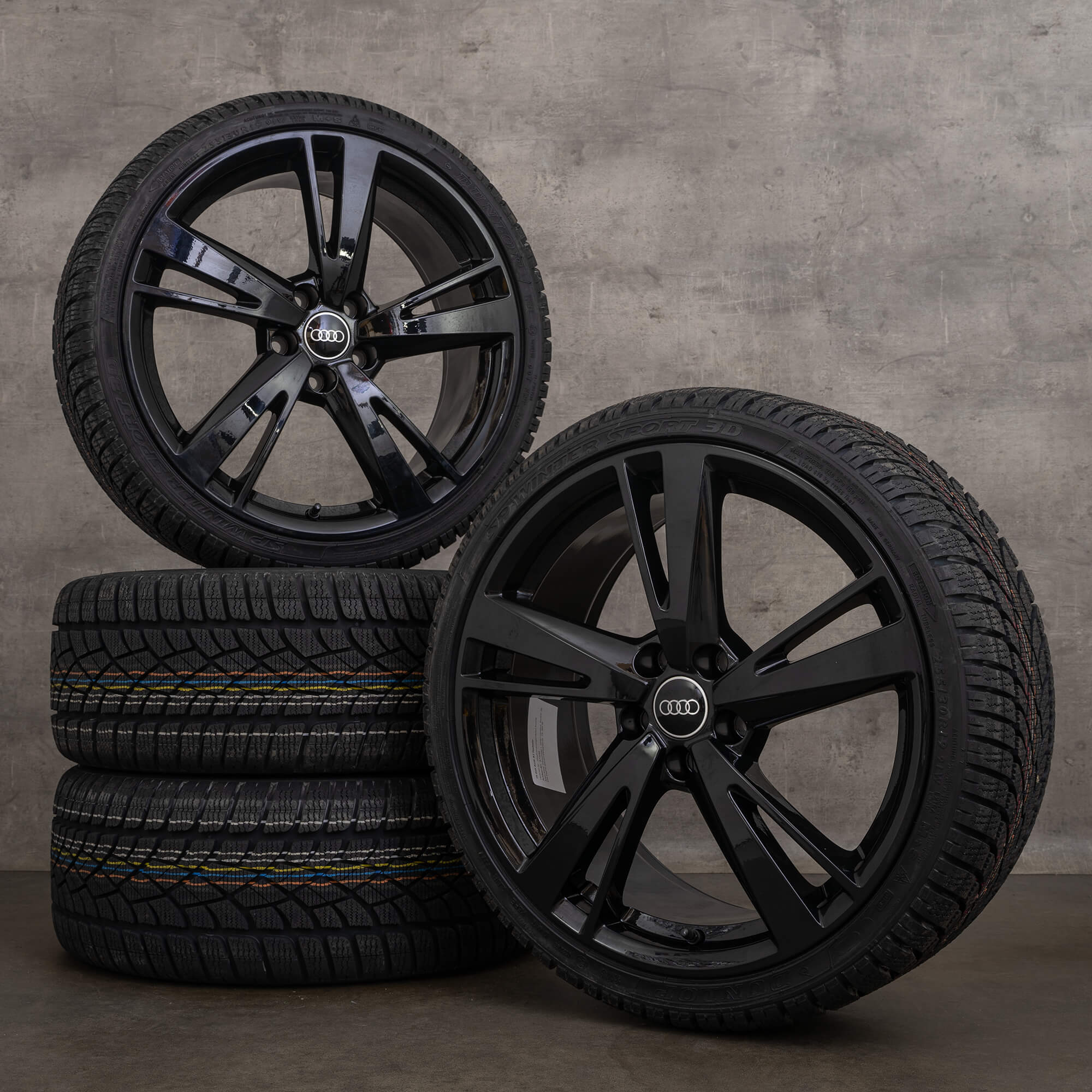 Jantes de inverno originais Audi RS3 19 polegadas 8V jantes 8V0601025EM 8V0601025EJ preto alto brilho