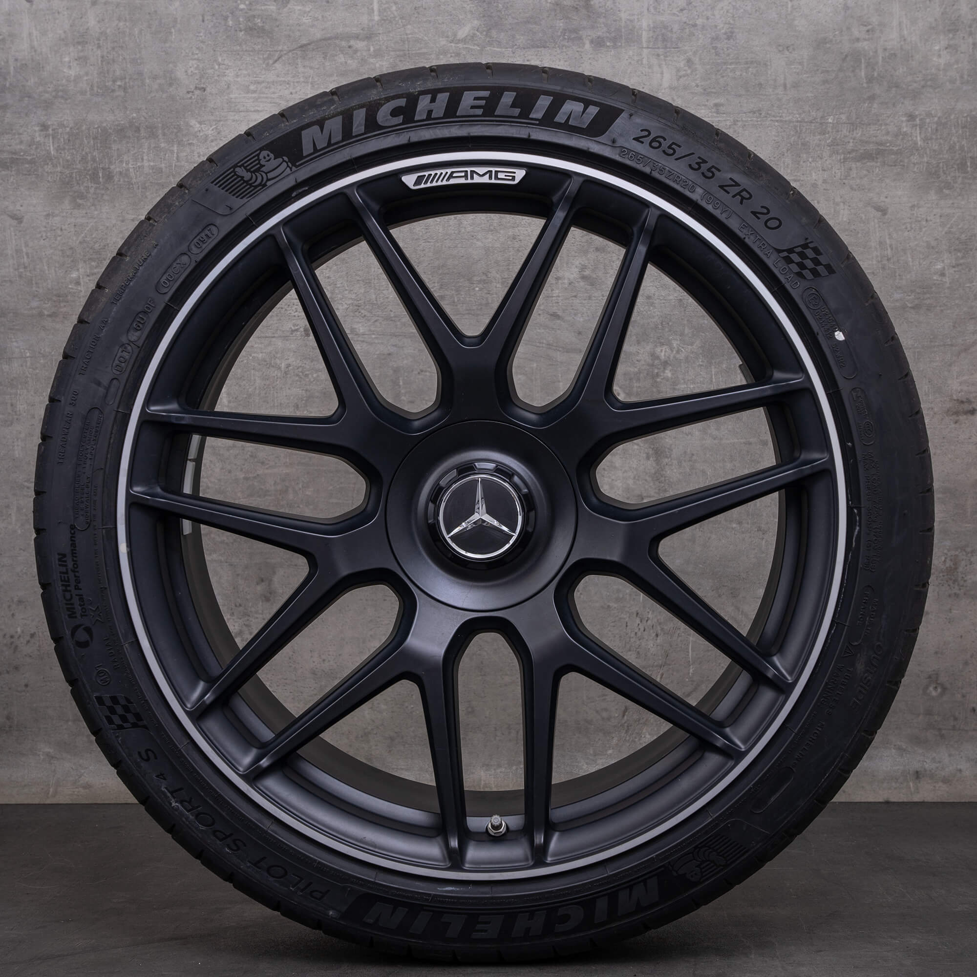 OEM Mercedes Benz E-Class E63 & S AMG 20 inch W213 S213 summer wheels A2134013000 A2134013100 Rims black glossy turned