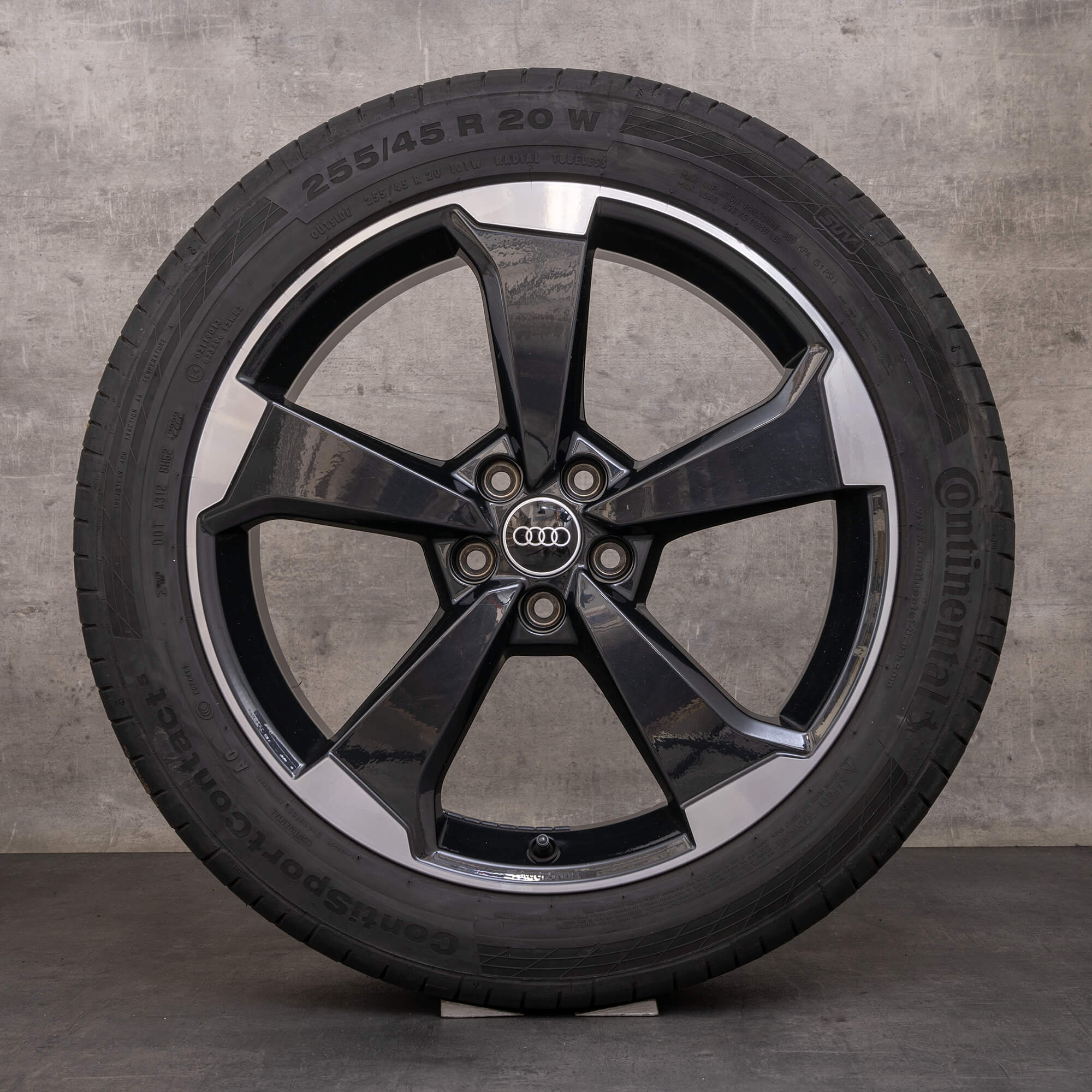 Original Audi Q5 SQ5 Winterräder 20 Zoll FY Felgen Rotor 80A601025AQ titan glanzgedreht