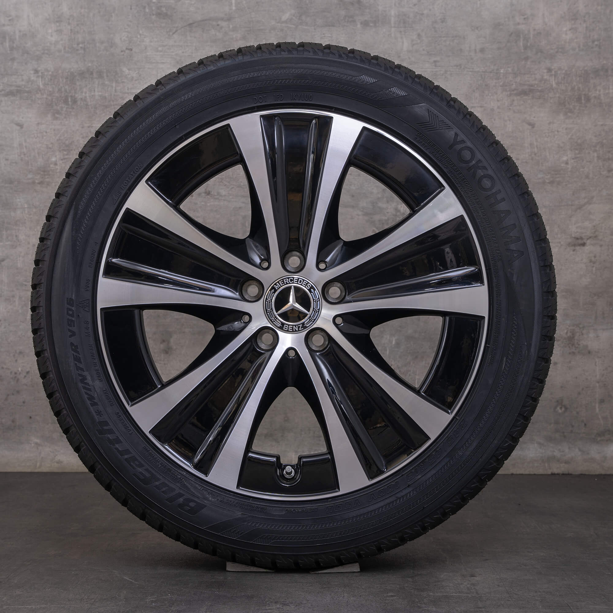 Orijinal Mercedes Benz E-Serisi kış jant lastik 18 inç W213 S213 C238 A238 jantlar A2134013700 siyah parlak tornalanmış