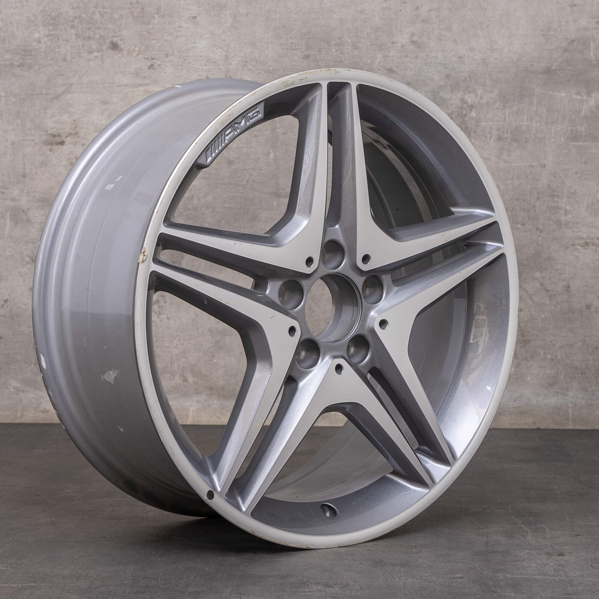 Original Mercedes Benz A-Klasse A45 CLA 45 AMG Felge 18 Zoll W176 C117 X117 A1764010100 himalaya grey glanzgedreht