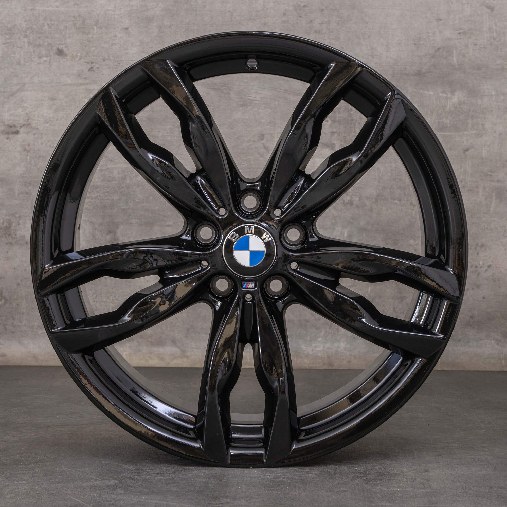 Jante originale BMW Seria 5 6 20 inch F10 F11 F12 F13 F06 Gran Coupé Styling 434 M 7845867 7845868 negru lucios