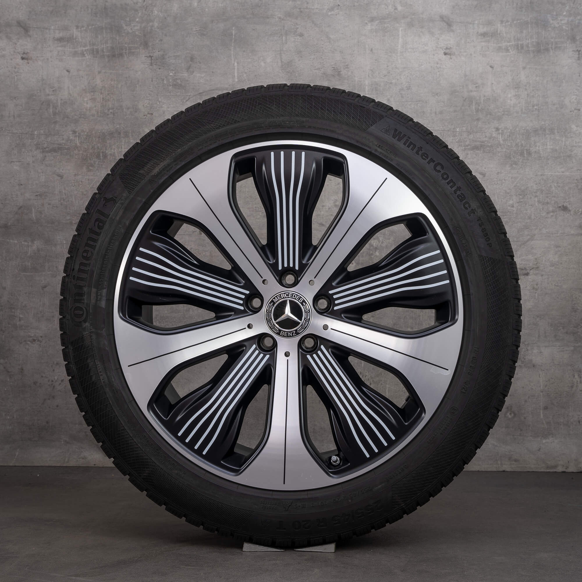 Alkuperäiset Mercedes Benz EQC talvirenkaat 20 tuuman N293 vanteet A2934010300 A2934010500 musta-sininen Kiillotettu