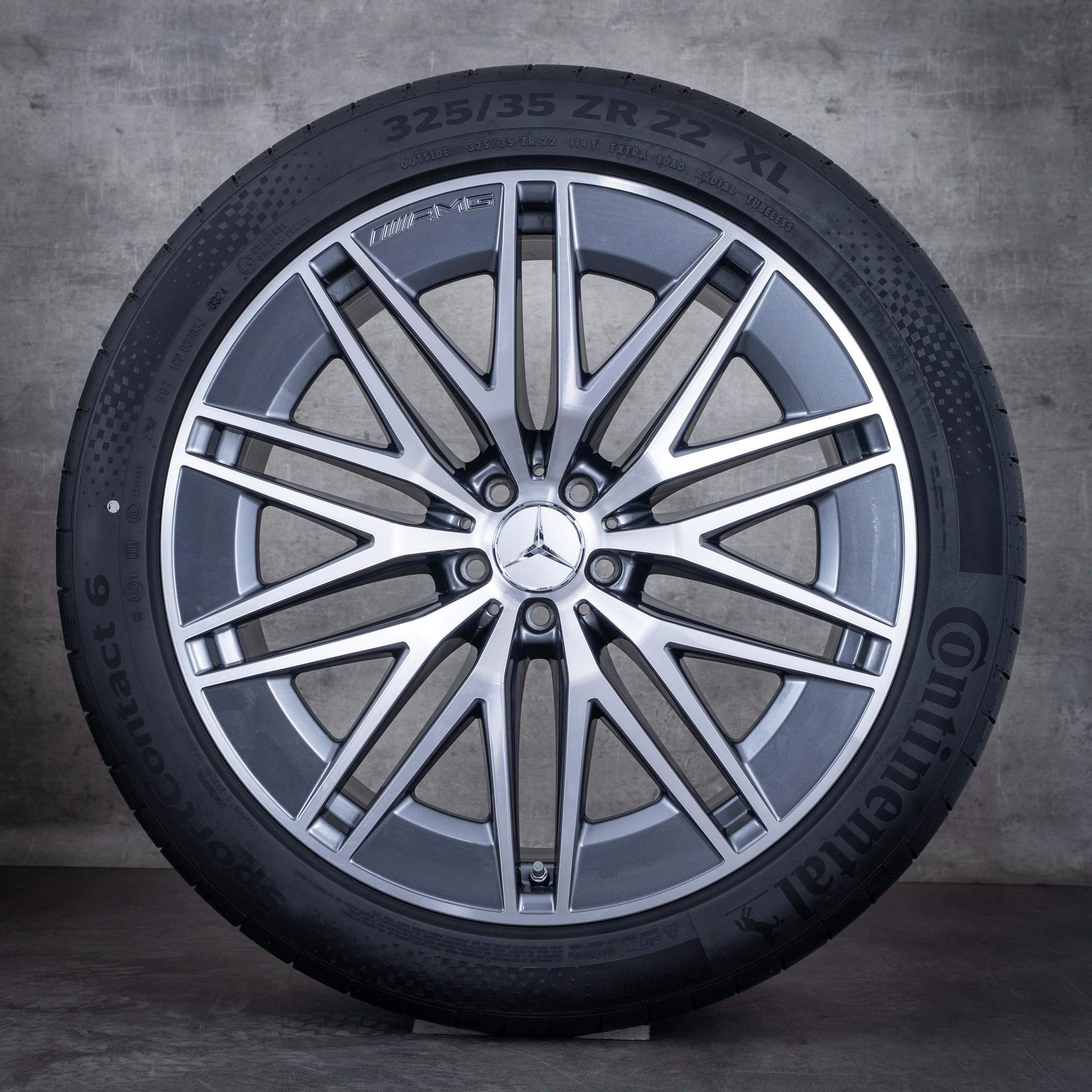 Alkuperäiset Mercedes Benz GLE 53 63 S AMG vanteet 22 tuuman SUV V167 & Hybridit-kesäpyörät A1674014501 A1674014601 himalajanharmaa kiillotettu