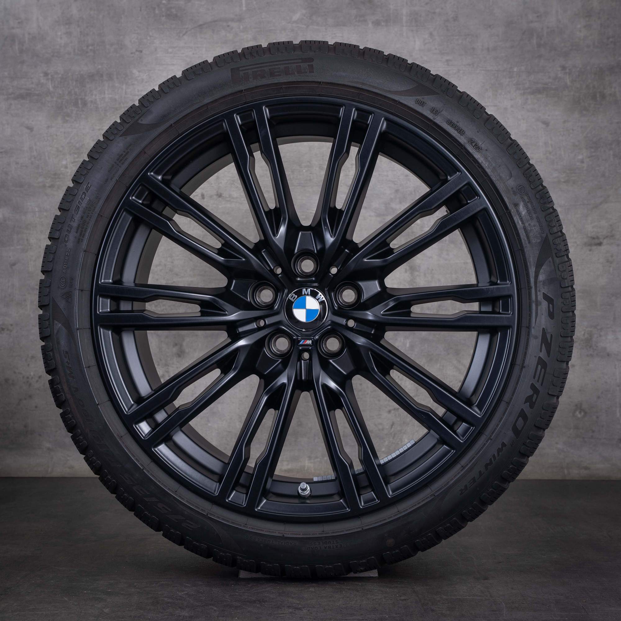 Original BMW M2 M3 M4 Winterräder 19 Zoll G87 G80 G82 G83 Felgen Styling 829 M 8093844 8093845 jet black matt