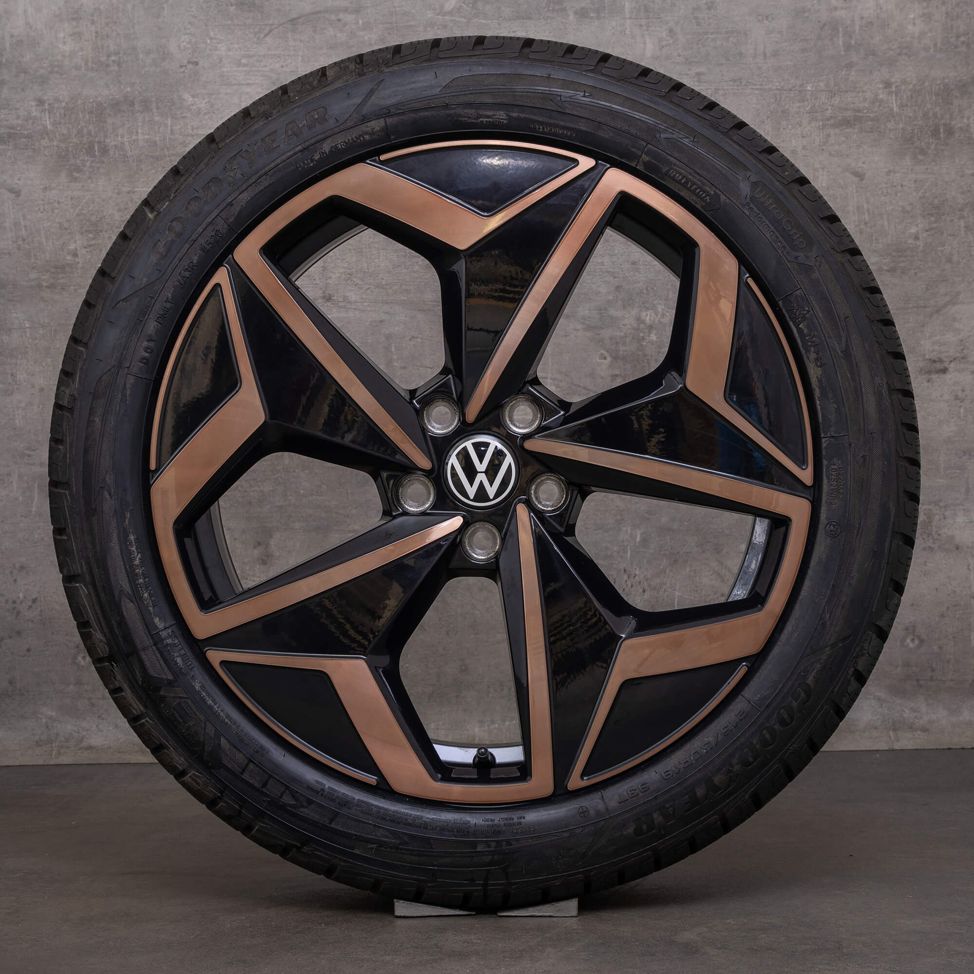 Original VW ID.3 roues d'hiver 19 pouces E1 jantes Andoya 10A601025J noir bronze brillant