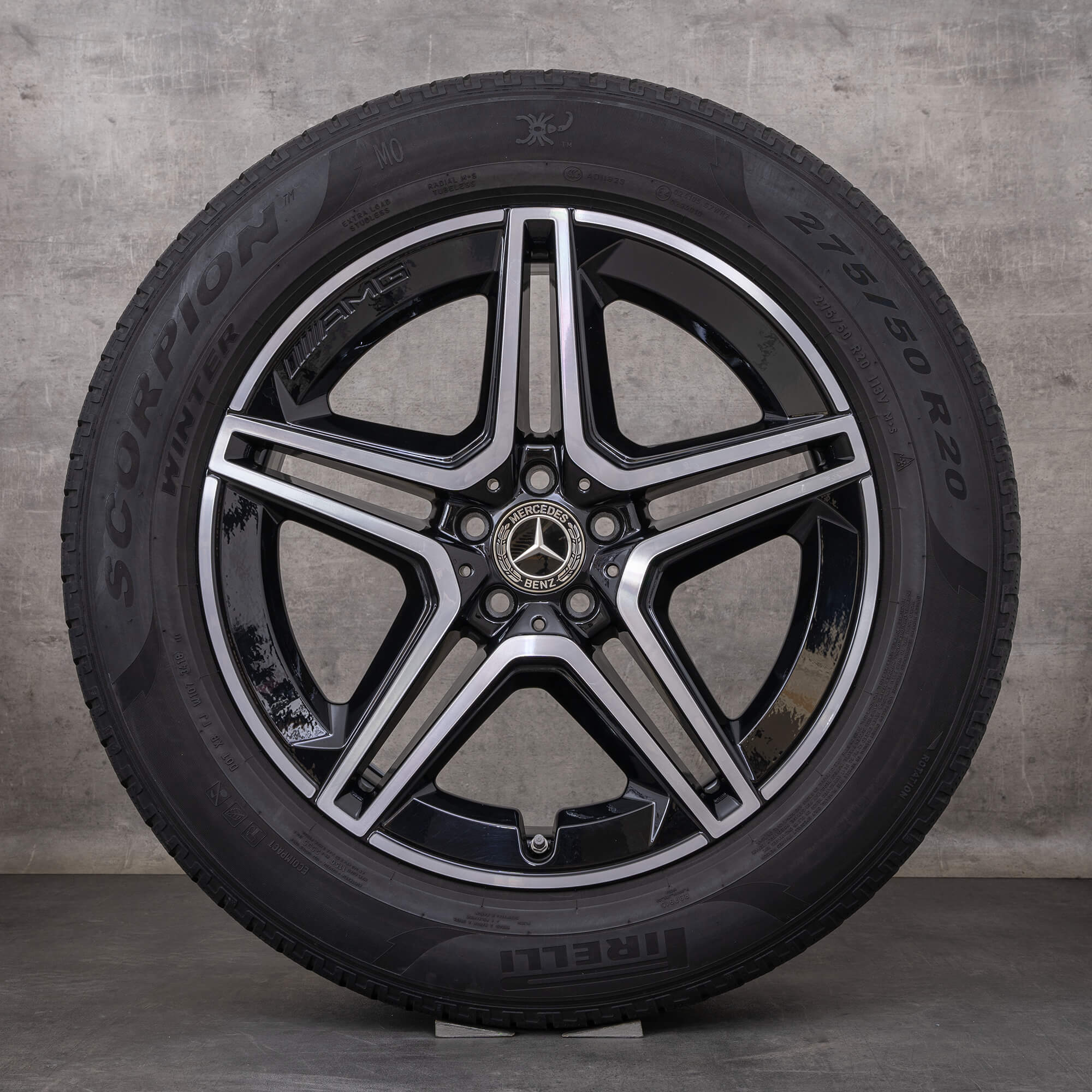 Oryginalne koła zimowe Mercedes Benz GLE & 53 AMG 20 cali X167 C167 Felgi A1674013200 A1674013300 czarne Polerowane