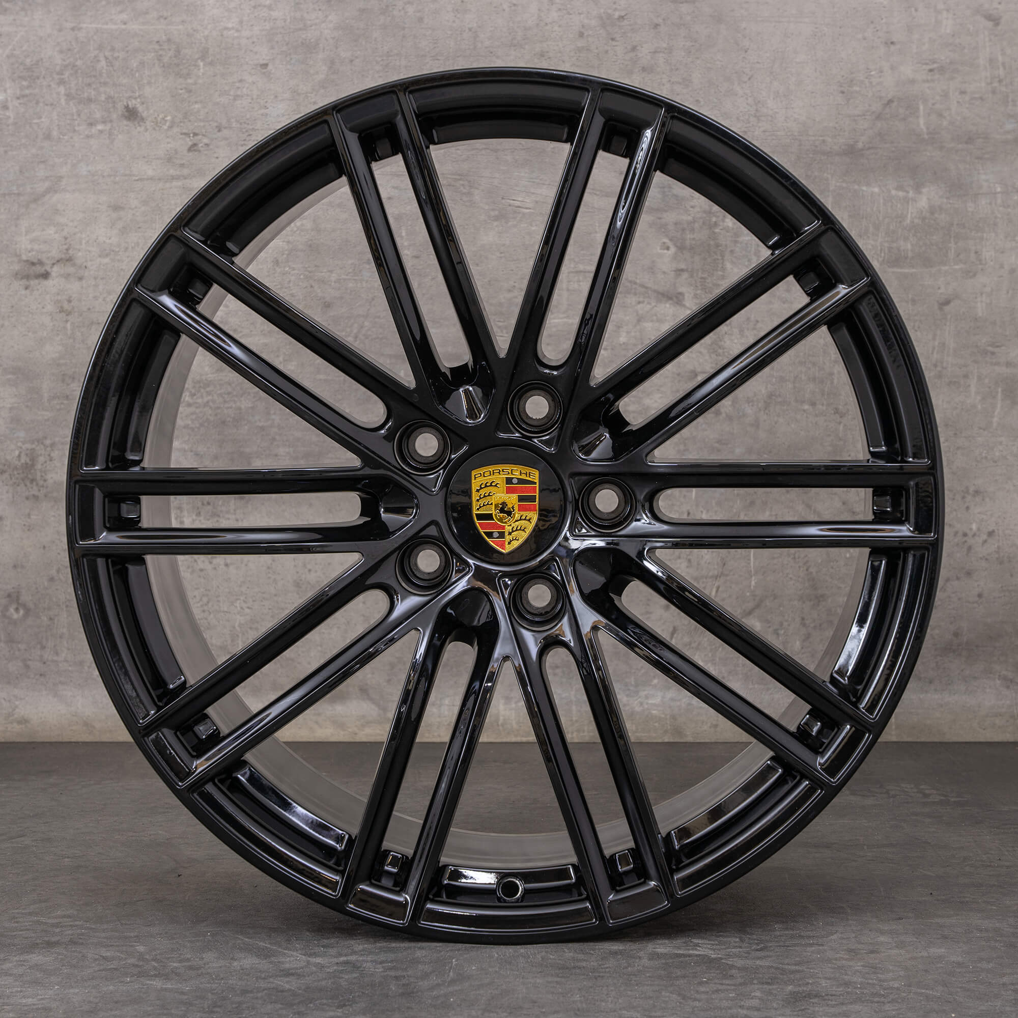 Oryginalne felgi Porsche Boxster Cayman 718 20 cali 982 Styling 911 Turbo 982601025F 982601025G czarny błyszczący