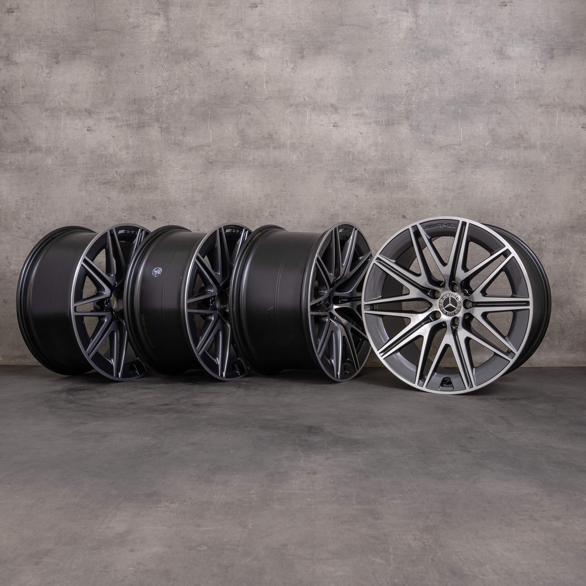 Originální disky kol Mercedes Benz AMG GT 43 53 63 & S 20 palců X290 4-Trer A2904011900 A2904012000 himalaya šedá lesklá soustružená NOVÁ