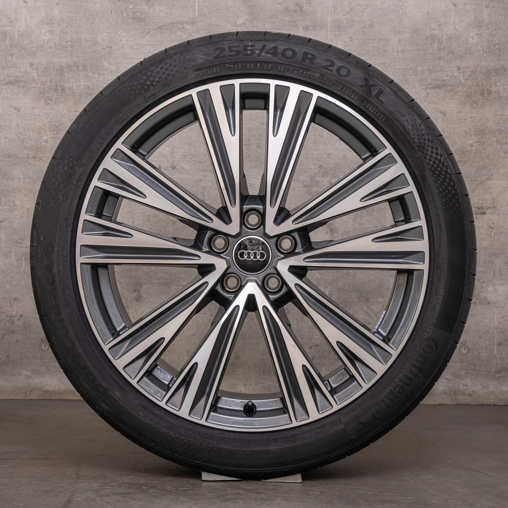 Original Audi A6 S6 Jantes 20 pouces 4K C8 F2 Roues d'été 4K0601025J anthracite brillant