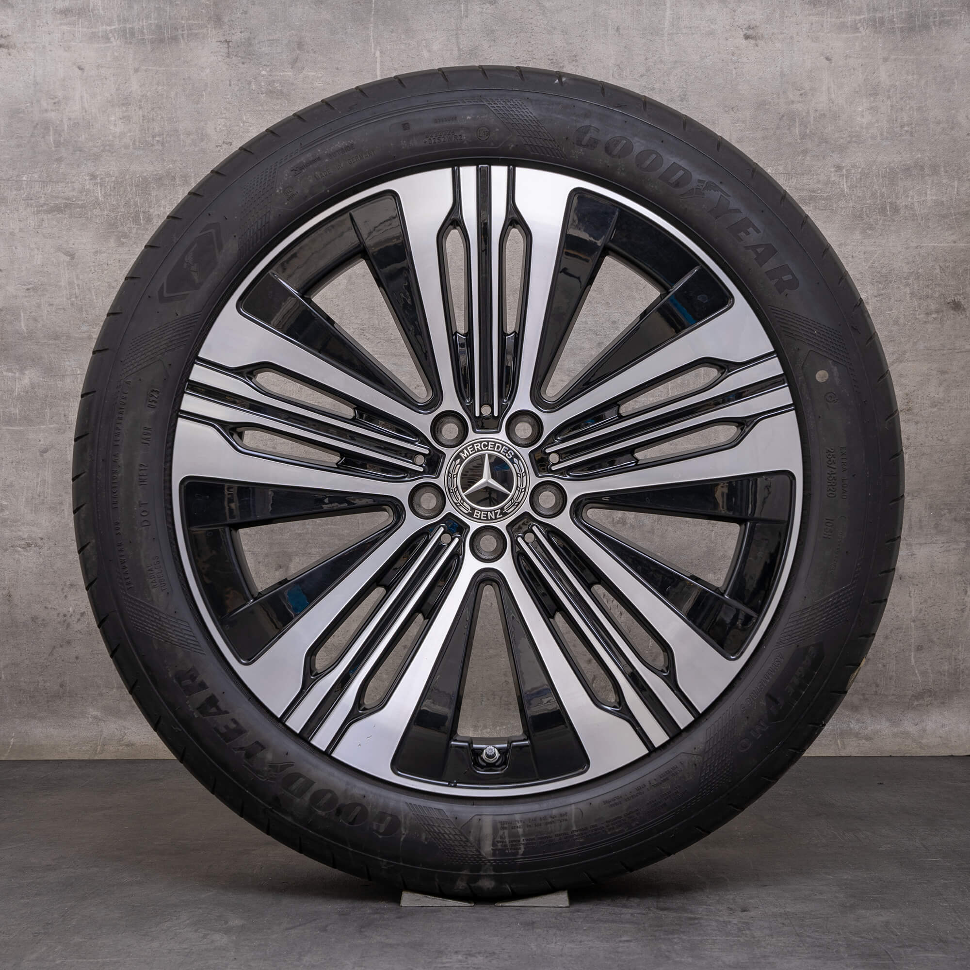 Original Mercedes Benz EQS Winterrder 20 pulgadas V297 llantas A2974010700 negro brillante torneado