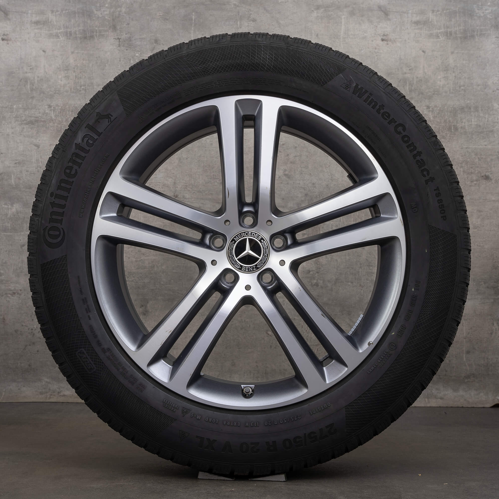 OEM Mercedes Benz GLE winter wheels 20 inch X167 C167 rims A1674012400 A1674012500 himalaya gray glossy turned