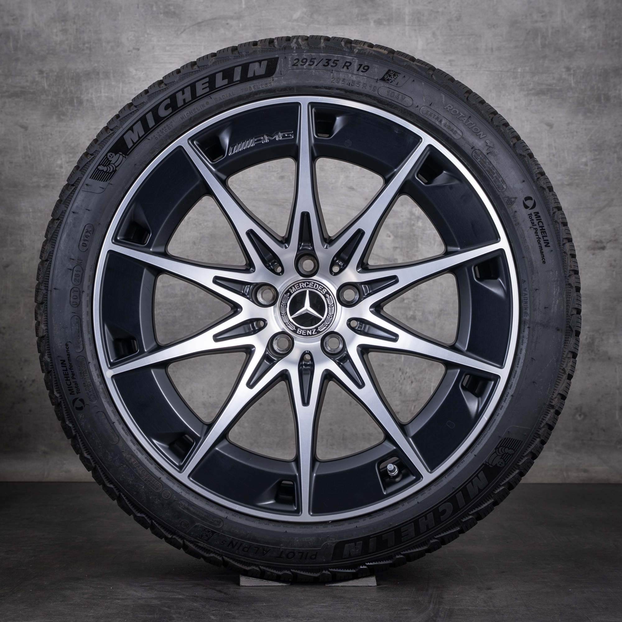 OEM Mercedes-Benz CLE 53 AMG 19inch winter wheels C236 A236 rims A2364012700 A2364012800 matte black diamond cut finish