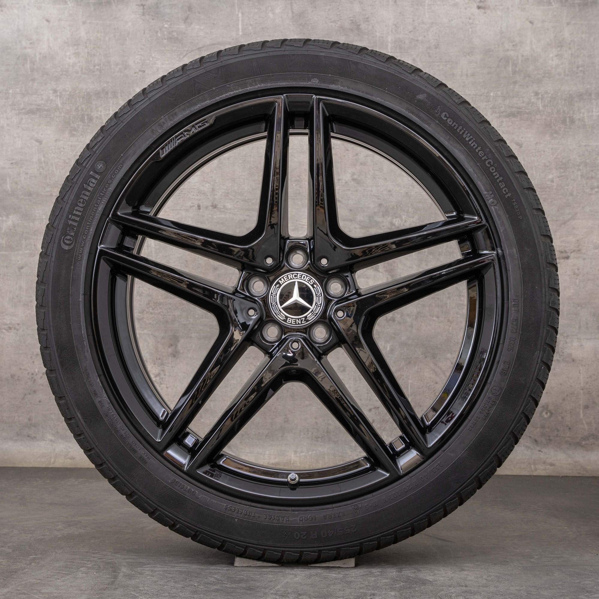 Alkuperäiset Mercedes Benz S-sarjan S63 S65 AMG talvirenkaat 20 tuuman W222 A217 C217 vanteet A2224010800 A2224010900 musta kiiltäväpintainen