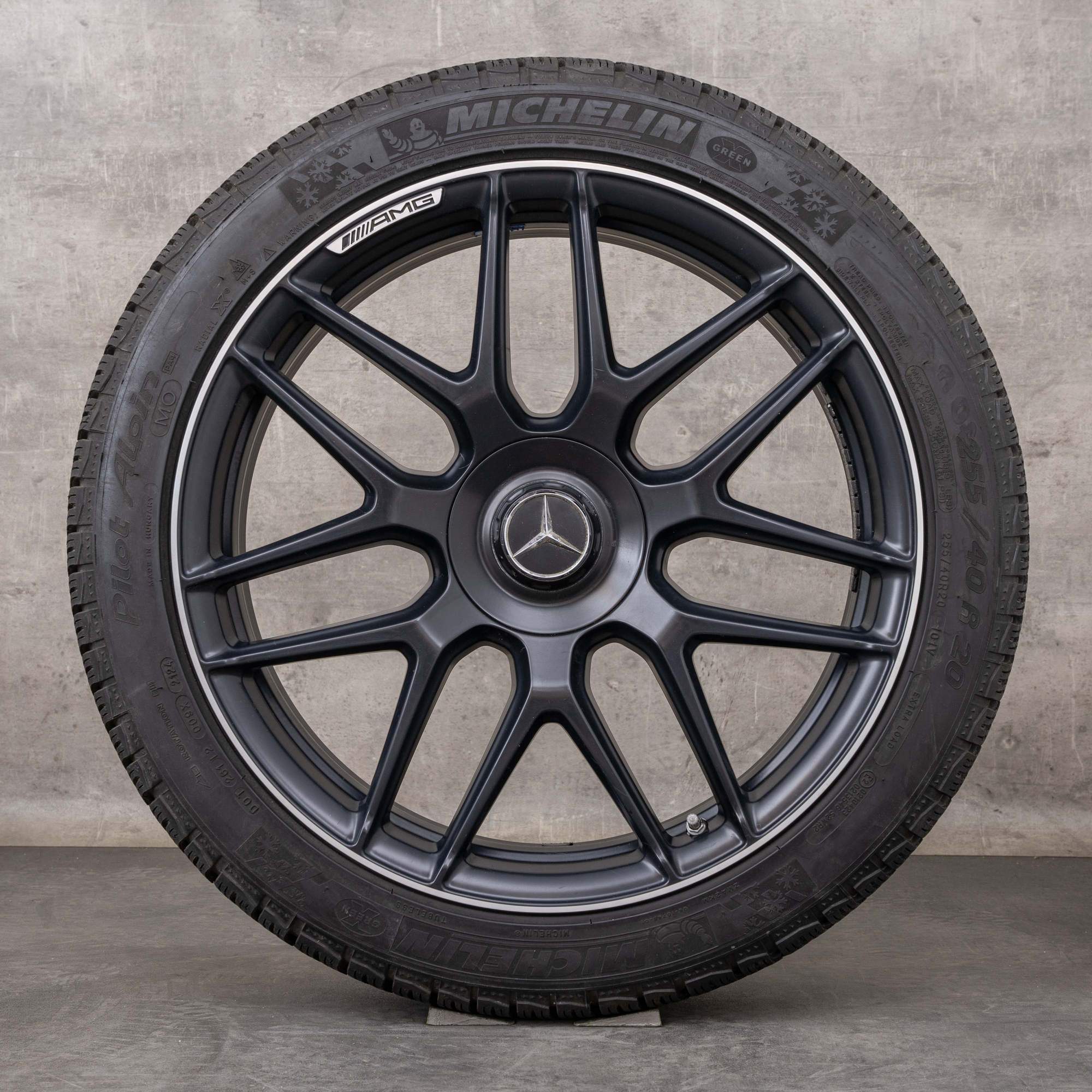OEM Mercedes Benz S-Class S63 S65 AMG Rims 20 inch W222 C217 Summer wheels A2224014200 A2224014300 black matt polisched