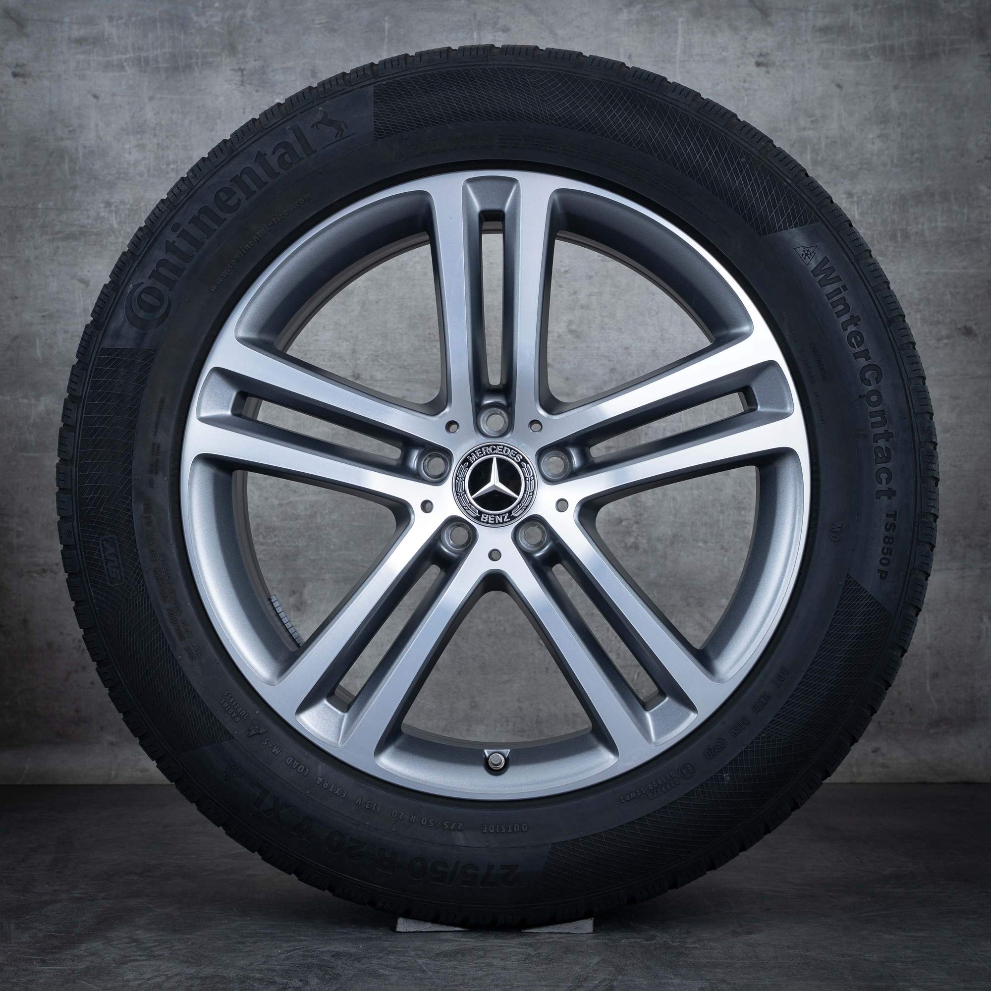 Oryginalne koła zimowe Mercedes Benz GLE 20 cali X167 C167 felgi A1674012400 A1674012500 himalaya szary mat polerowane