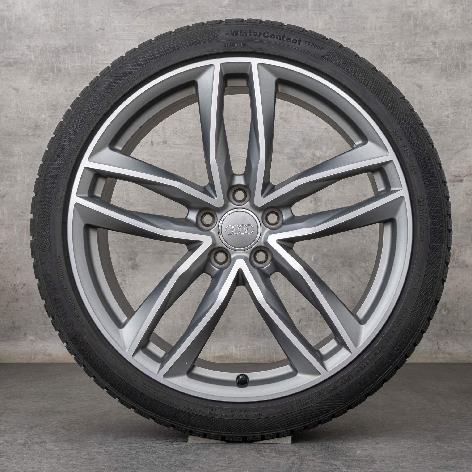 Alkuperäiset Audi A6 S6 vanteet 20 tuuman 4G C7 kesäpyörät 4G9601025N titan kiillotettu