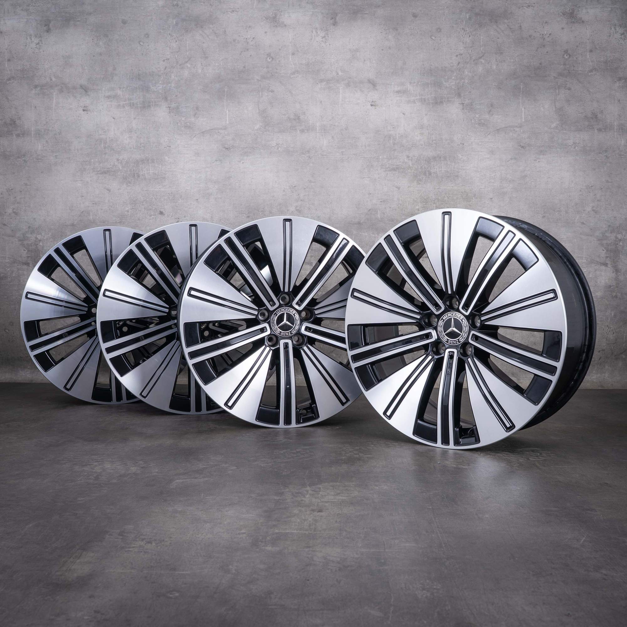 OEM Mercedes-Benz EQS 19inch V297 A2974010600 rims Black diamond cut