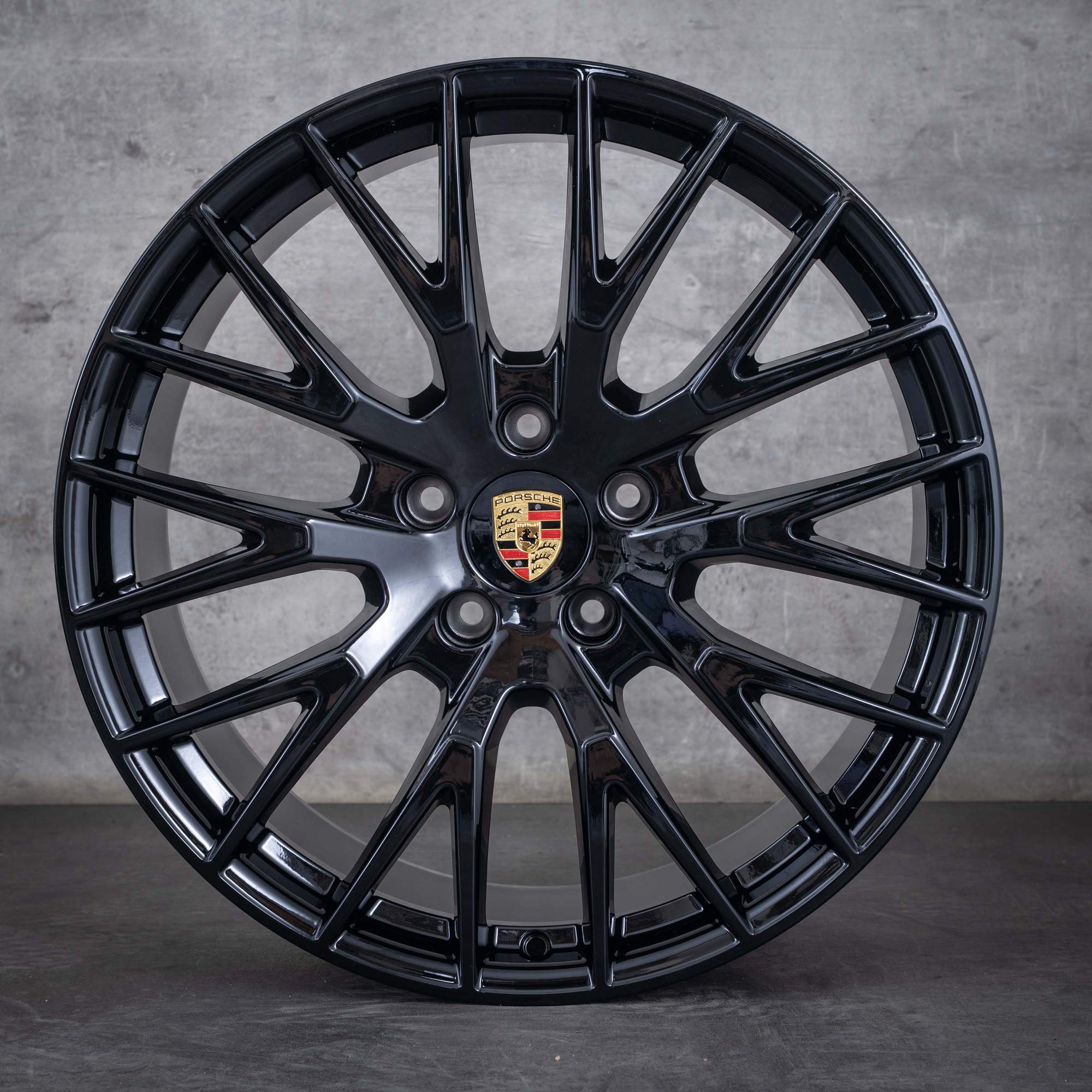 Alkuperäinen Porsche Panamera 976 Turbo S GTS 4 4S Hybridit 21 tuuman vanteet 976601025AA 976601025AB Exclusive Design musta kiiltävä