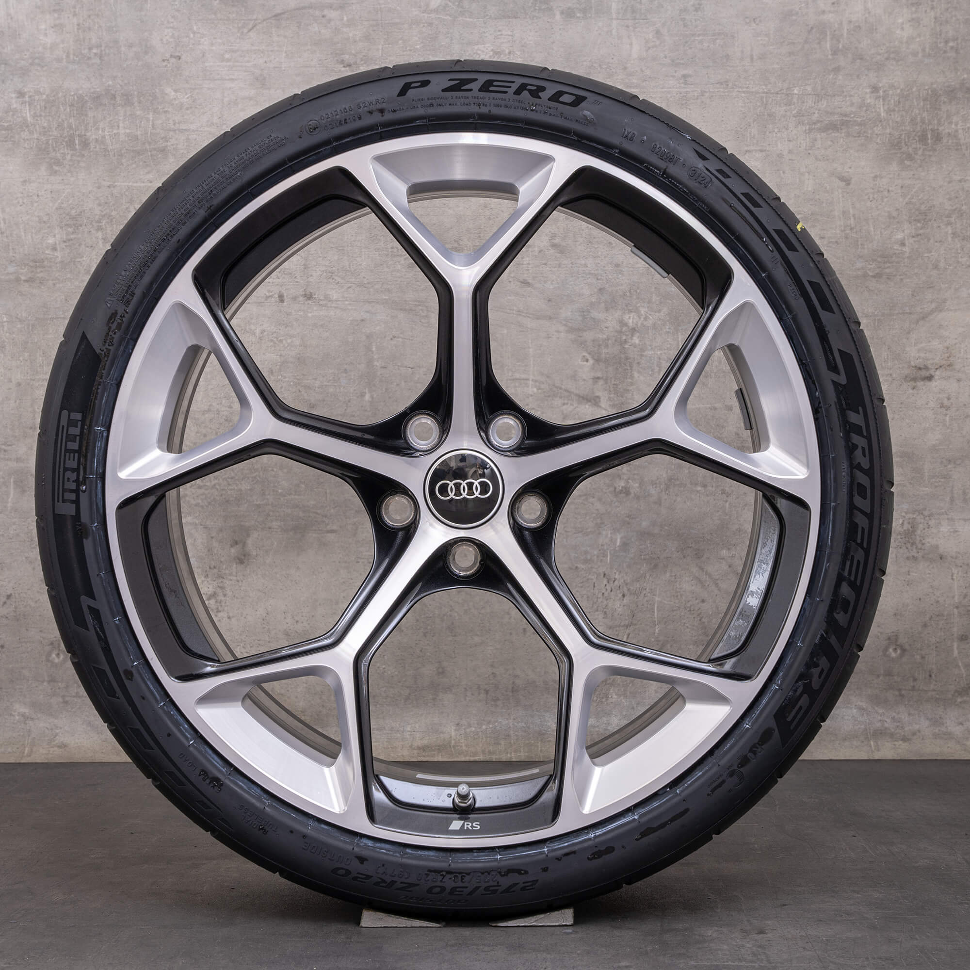 Original Audi RS4 RS5 Felgen 20 Zoll B9 8W F5 Sommerräder 8W0601025GJ granit glanzgedreht