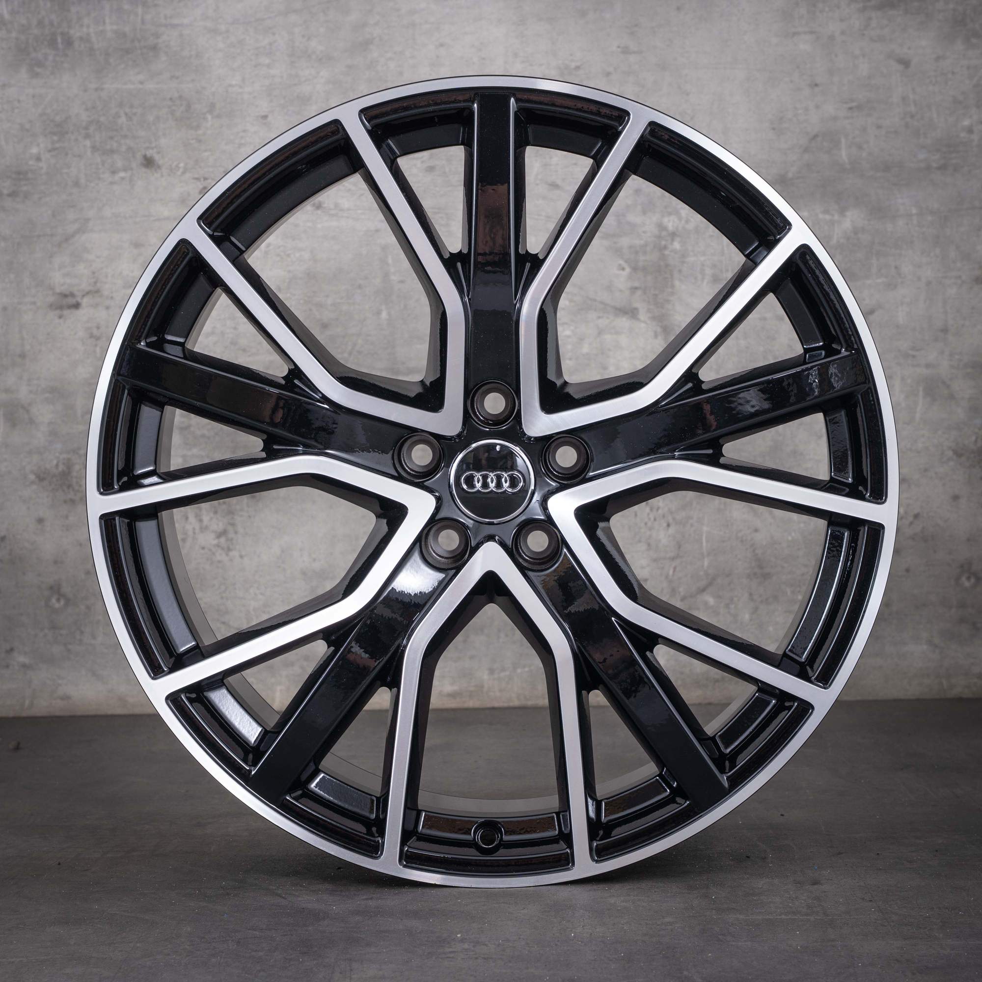 Llantas originales Audi A7 S7 de 21 pulgadas 4K C8 4K8601025Q negras diamantadas a alto brillo