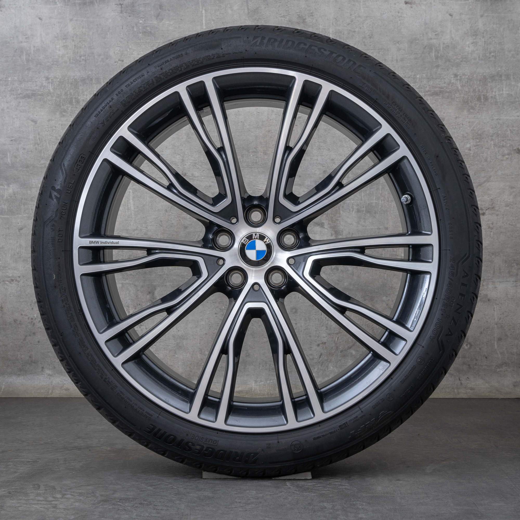 Alkuperäiset BMW X3 X4 talvirenkaat 21 tuuman G01 G02 vanteet muotoilu 726i 8043670 8043671 orbit harmaa kiillotettu
