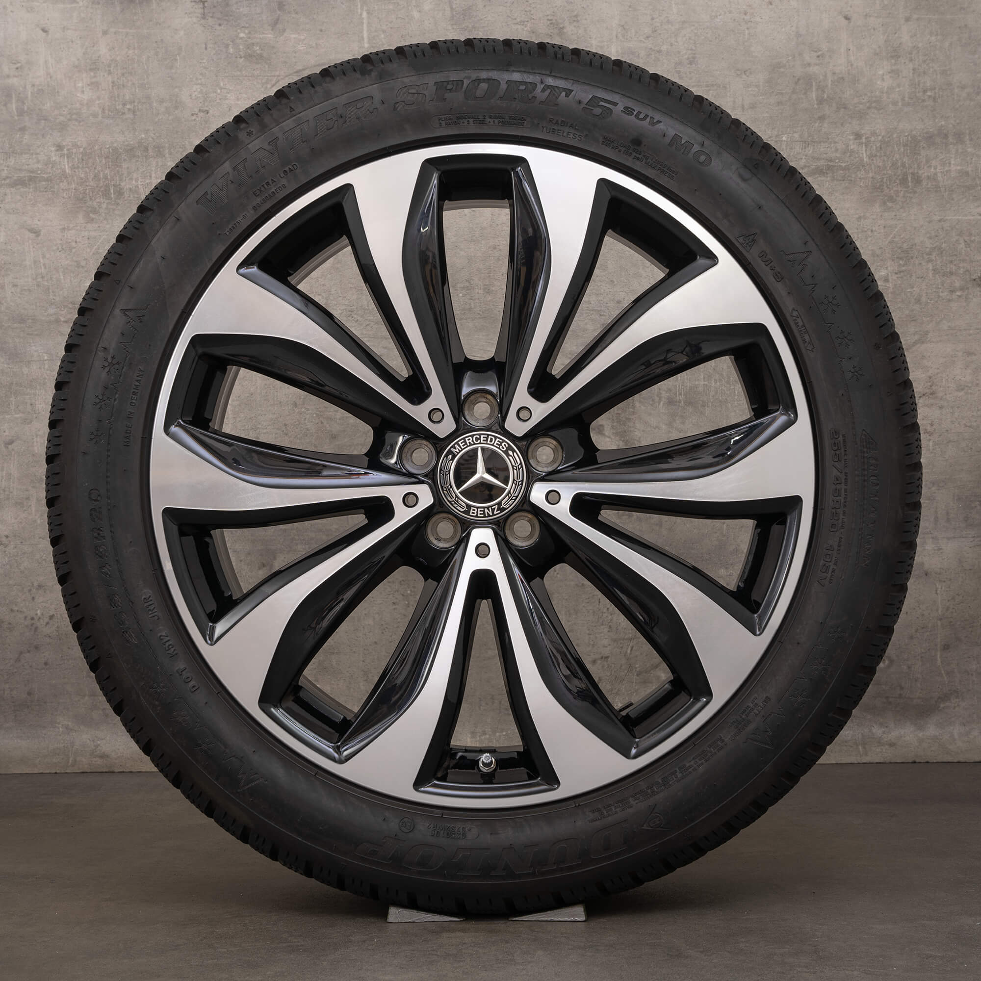 Orijinal Mercedes Benz GLC & 43 kış jantları 20 inç X253 C253 jantlar A2534012300 siyah parlak tornalı