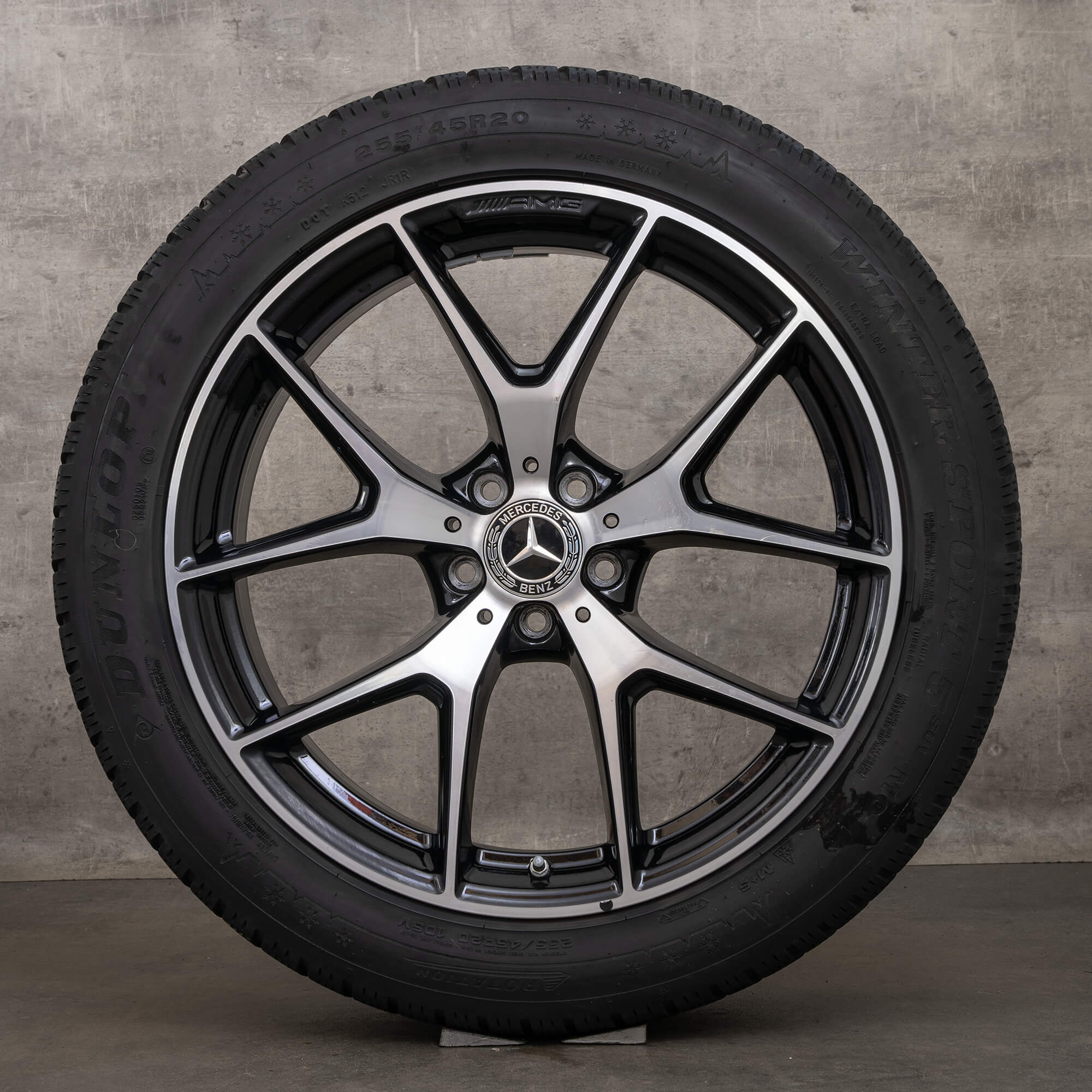 OEM Mercedes Benz GLC & 43 AMG winter tires 20 inch X253 C253 rims A2534015500 A2534015600 black high-gloss