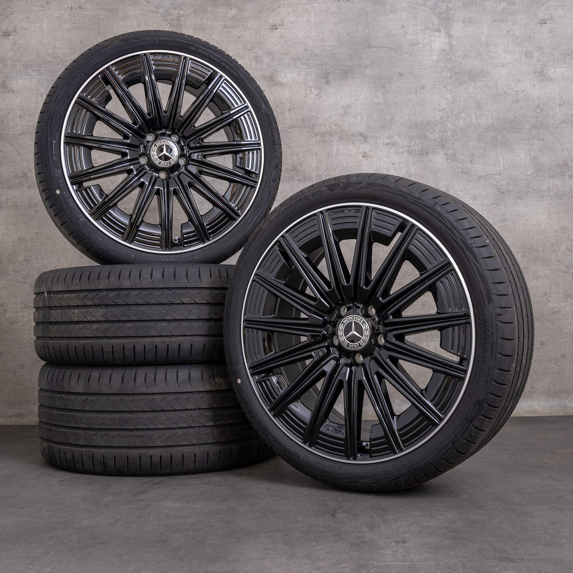 Originální letni disky Mercedes Benz CLE AMG 20 palců C236 A236 A2364012300 A2364012400 černé lesklé soustružené