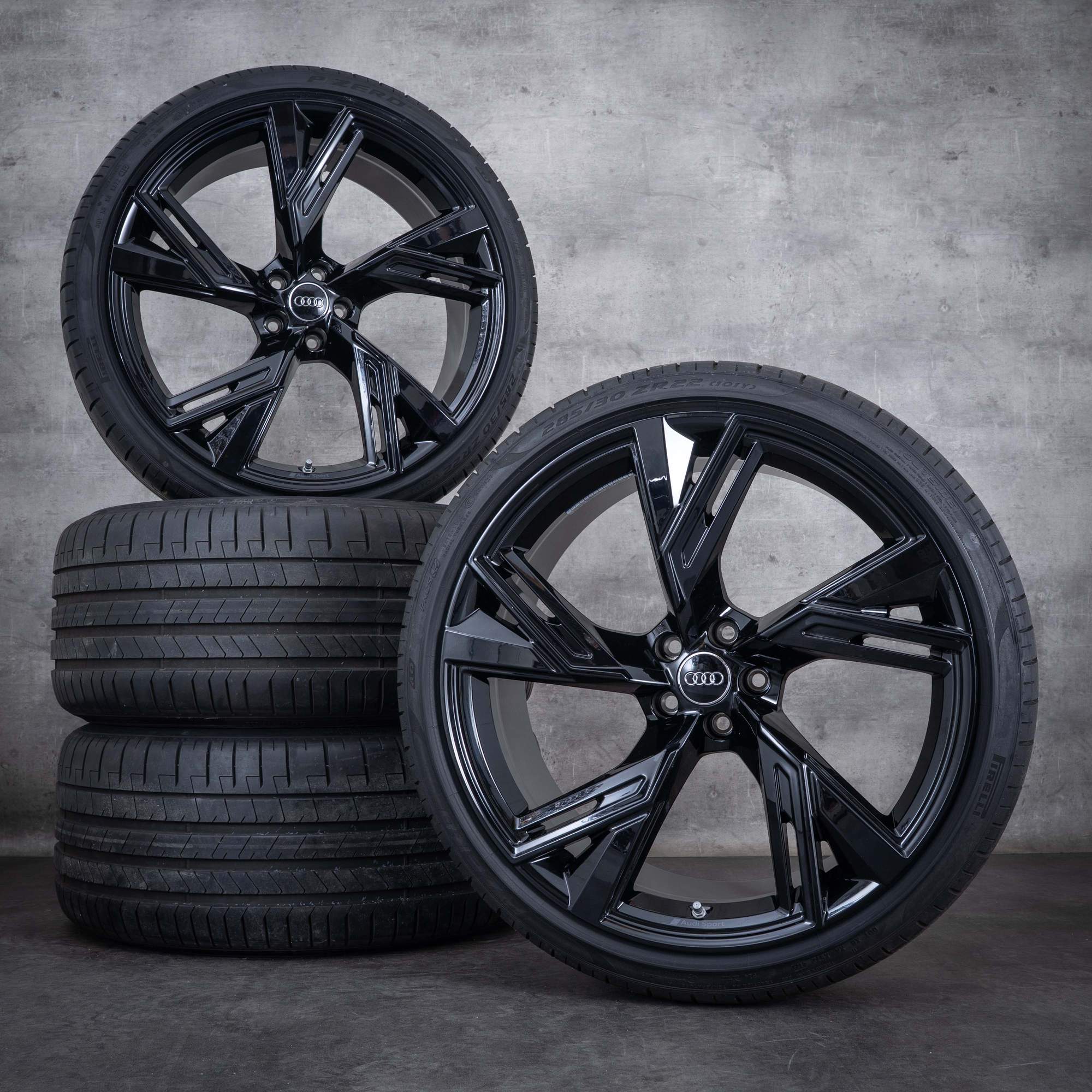 Oryginał Audi RS6 RS7 felgi 22 cale 4K RS koła letnie 4K0601025DH czarny błyszczący