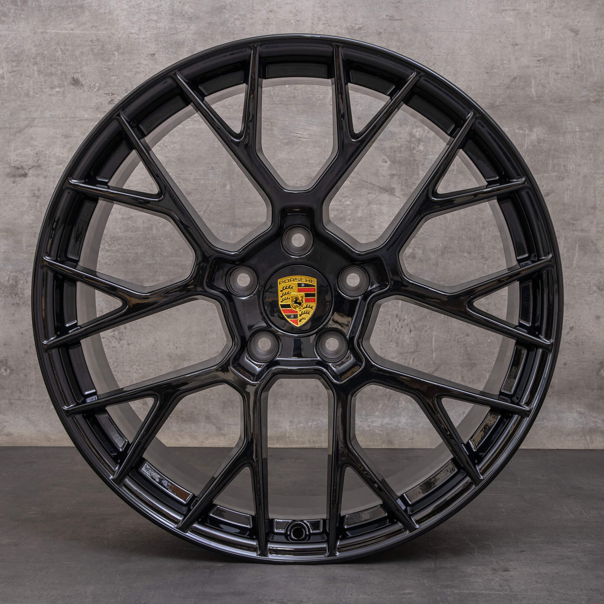 Original Porsche 911 Felgen 20 Zoll Felgen 992 I RS Spyder 992601025F 992601025G schwarz glanz NEU