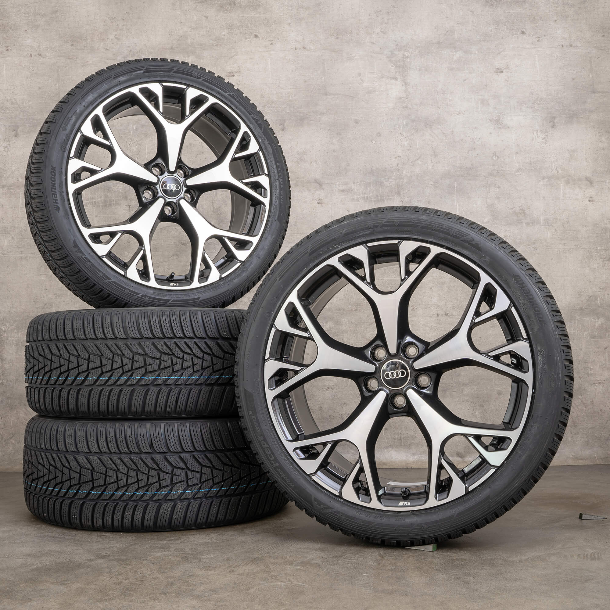 Oryginalne felgi Audi A6 4P C9 koła zimowe 20 cali Avant 4P0601025L czarne polerowane NOWOŚĆ
