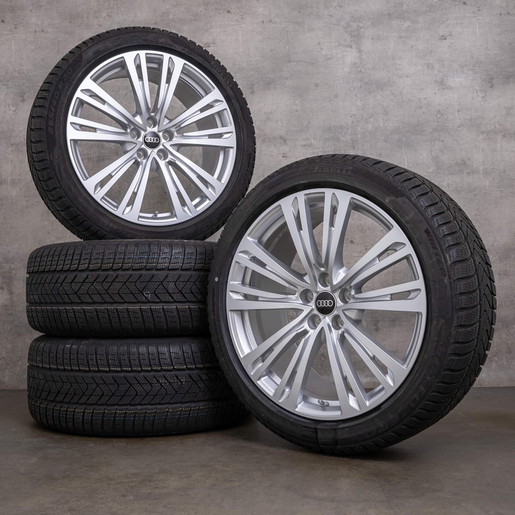 Alkuperäiset Audi A8 S8 vanteet 20 tuuman 4N D5 kesäpyörät 4N0601025Q hopea