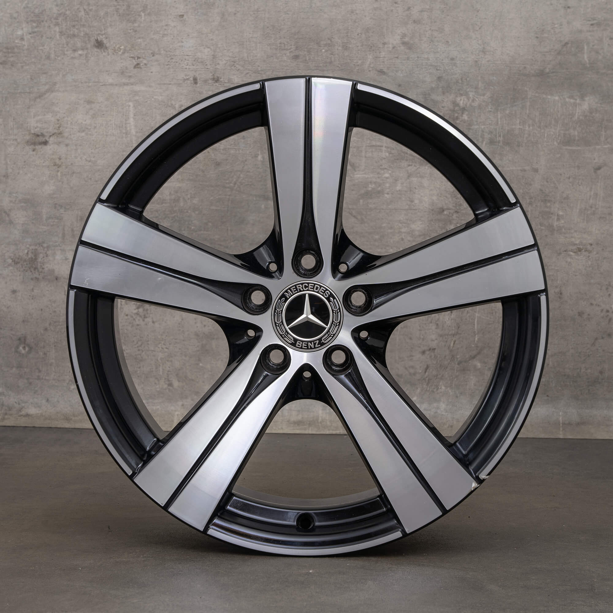 OEM Mercedes Benz C-Class rims 18 inch W206 S206 A2064014700 A2064014800 black high gloss