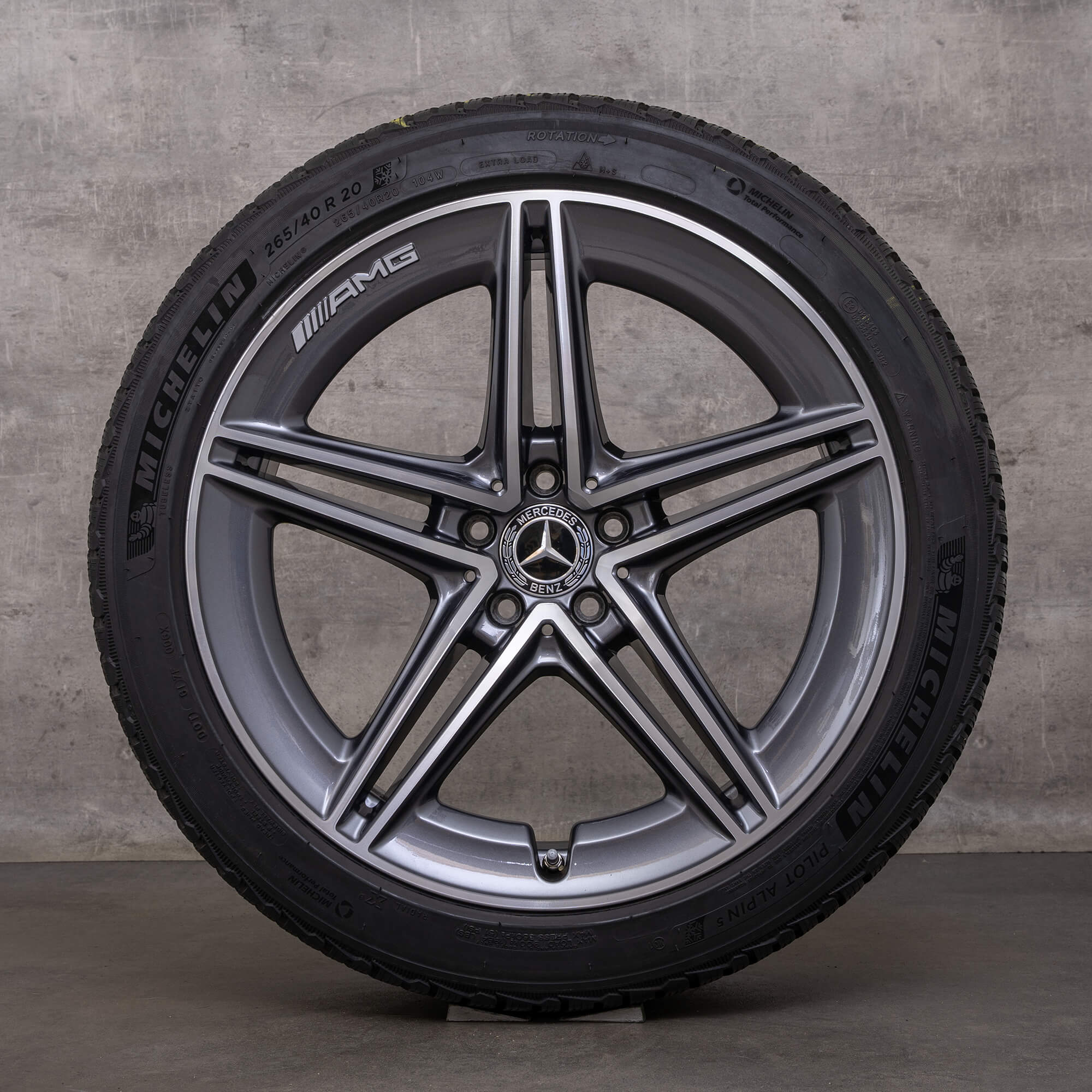 OEM Mercedes Benz AMG GT 43 53 63 S 4Matic+ Winterrder 20 inch X290 4-Trer rims A2904010400 A2904010500 himalaya gray glossy turned
